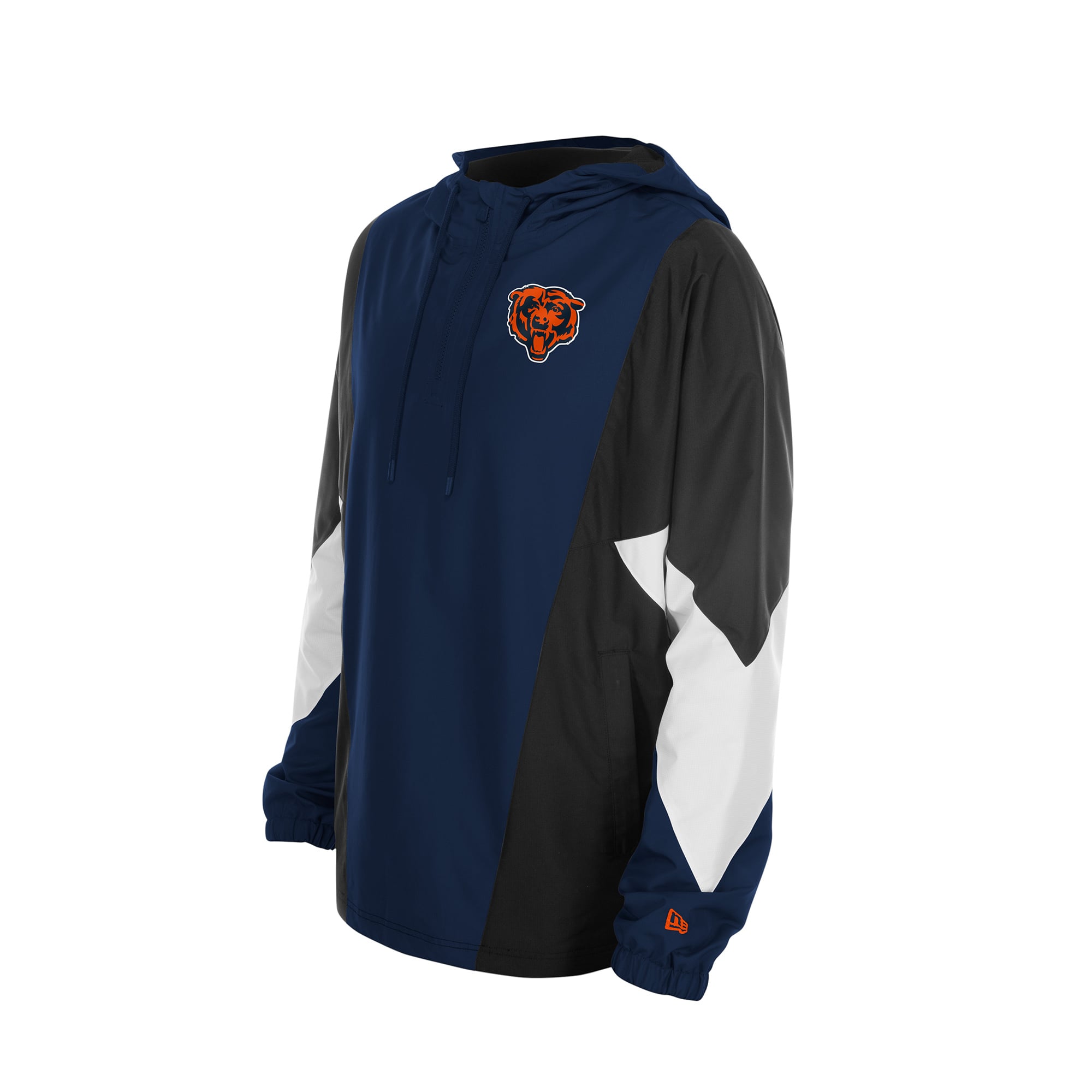 Men's New Era Navy Chicago Bears Quarter-Zip Windbreaker Jacket