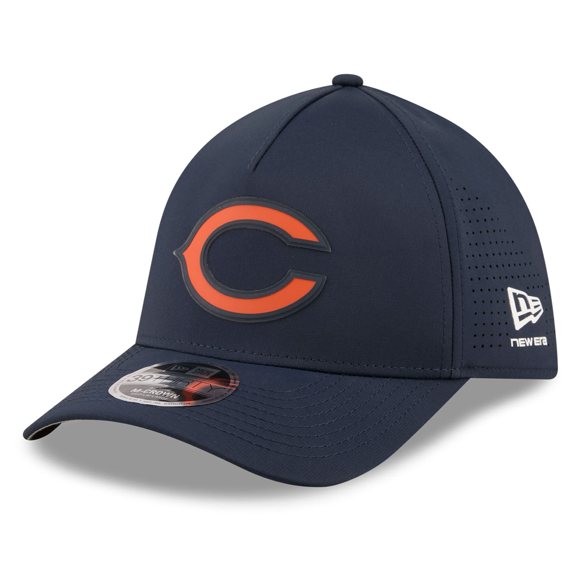 Casquette New Era 39THIRTY Flex bleu marine Chicago Bears pour homme