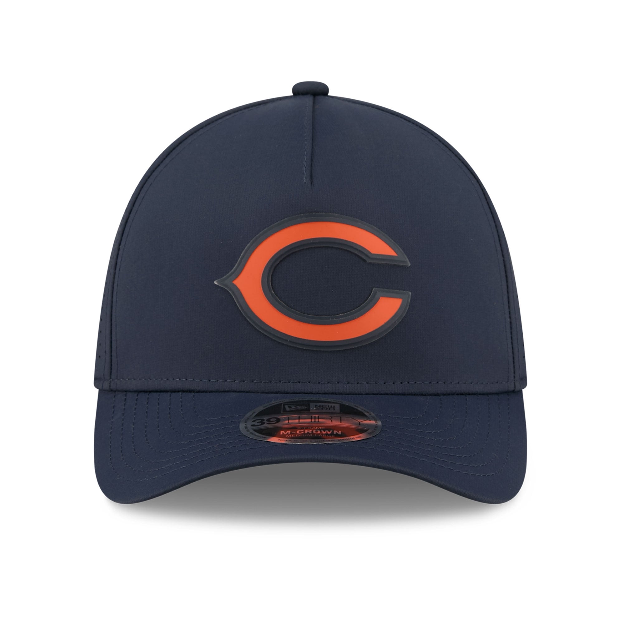 Casquette New Era 39THIRTY Flex bleu marine Chicago Bears pour homme