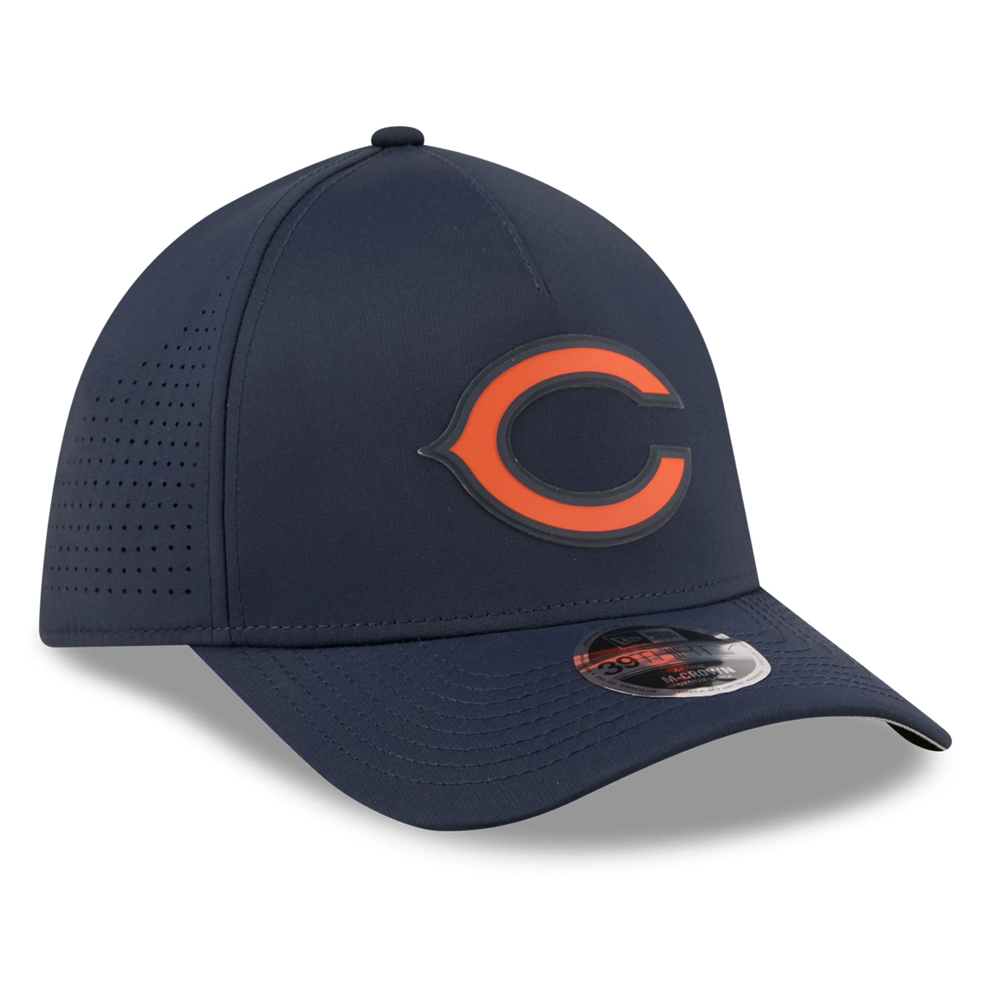 Casquette New Era 39THIRTY Flex bleu marine Chicago Bears pour homme