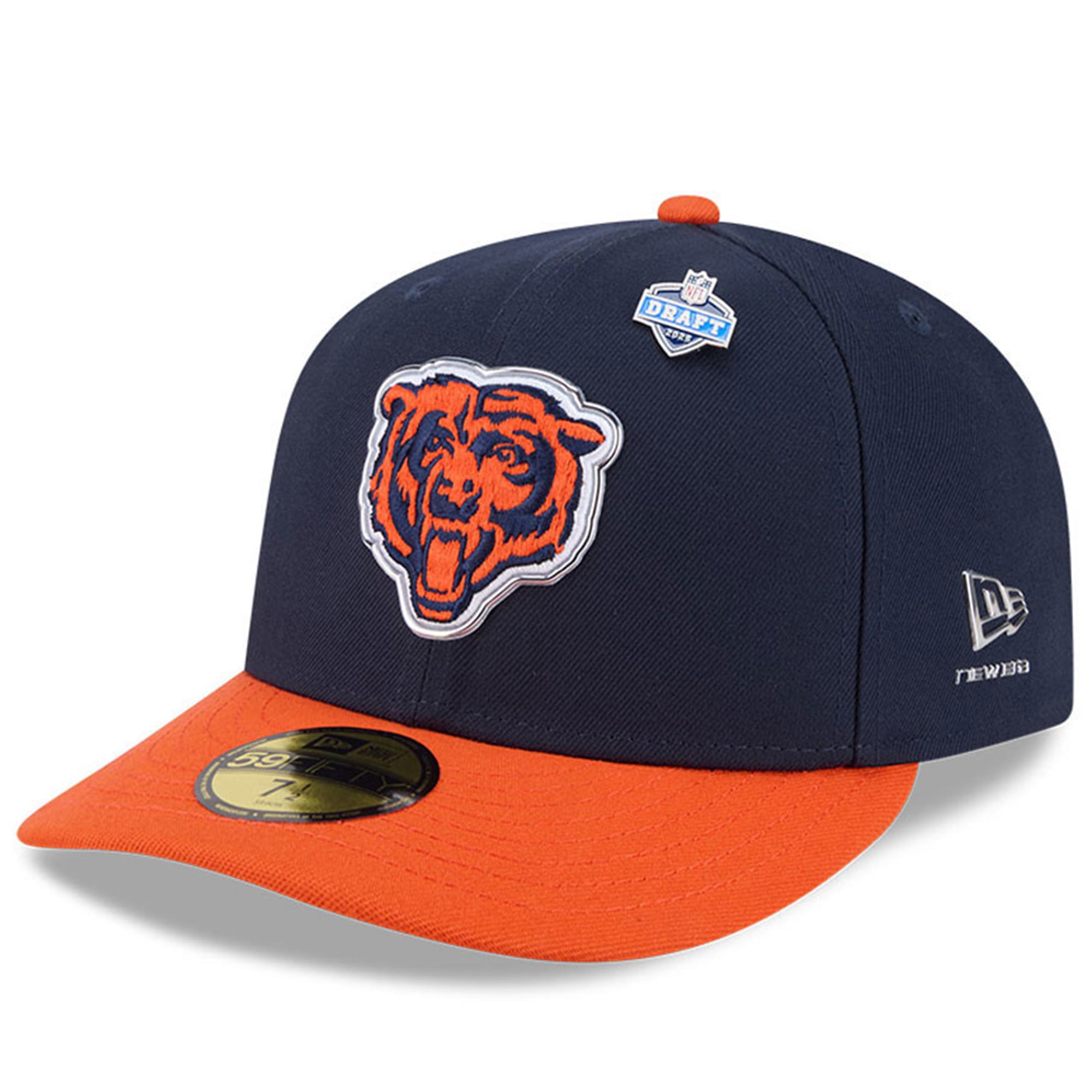 Men's New Era  Navy/Orange Chicago Bears 2026 NFL Draft Pre-Curved 59FIFTY Fitted Hat