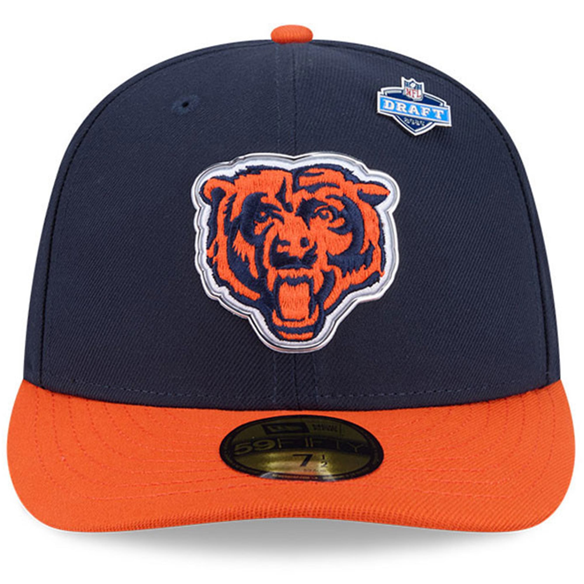 Men's New Era  Navy/Orange Chicago Bears 2026 NFL Draft Pre-Curved 59FIFTY Fitted Hat