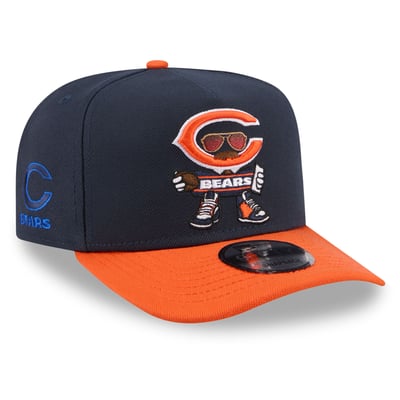 Chicago Bears New Era Cartoon A-Frame 9FIFTY Snapback Hat - Navy/Orange