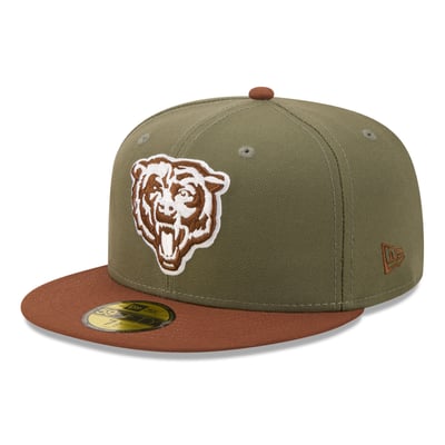Chicago Bears New Era Color Pack 59FIFTY Fitted Hat - Olive/Brown
