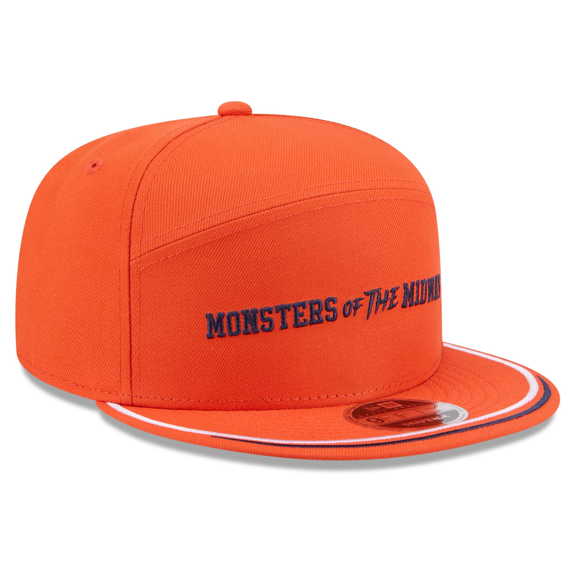 Men's New Era Orange Chicago Bears 2026 Rivalries Collection Split Panel 9FIFTY Snapback Hat