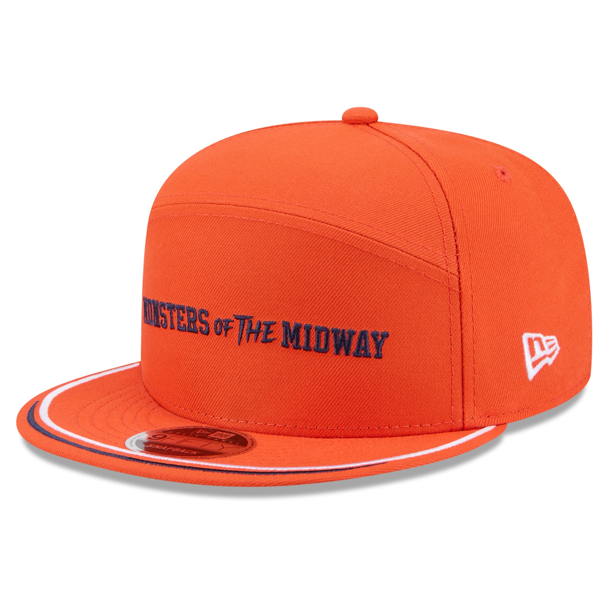 Men's New Era Orange Chicago Bears 2026 Rivalries Collection Split Panel 9FIFTY Snapback Hat
