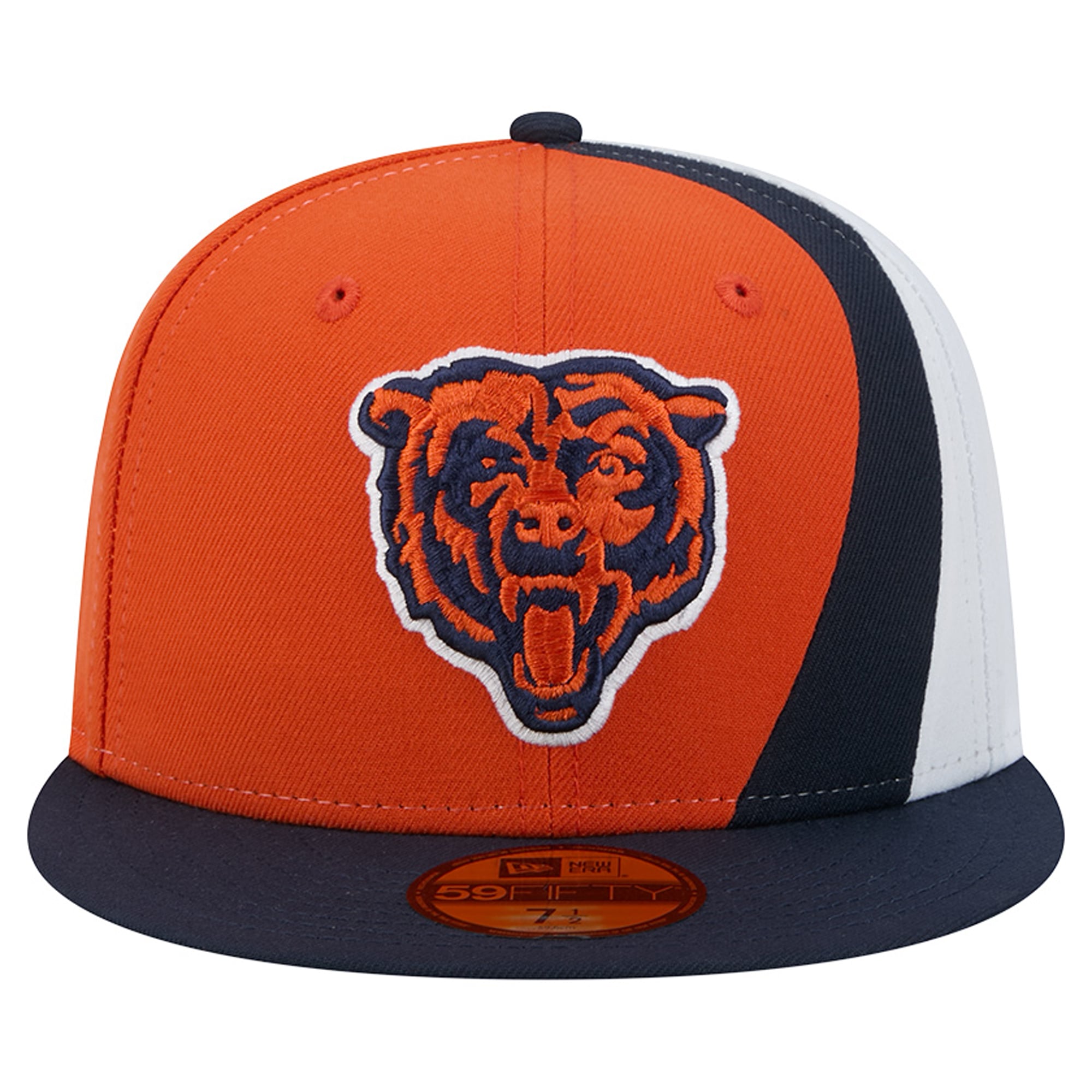 Casquette ajustée New Era Shock 59FIFTY orange/marine pour homme