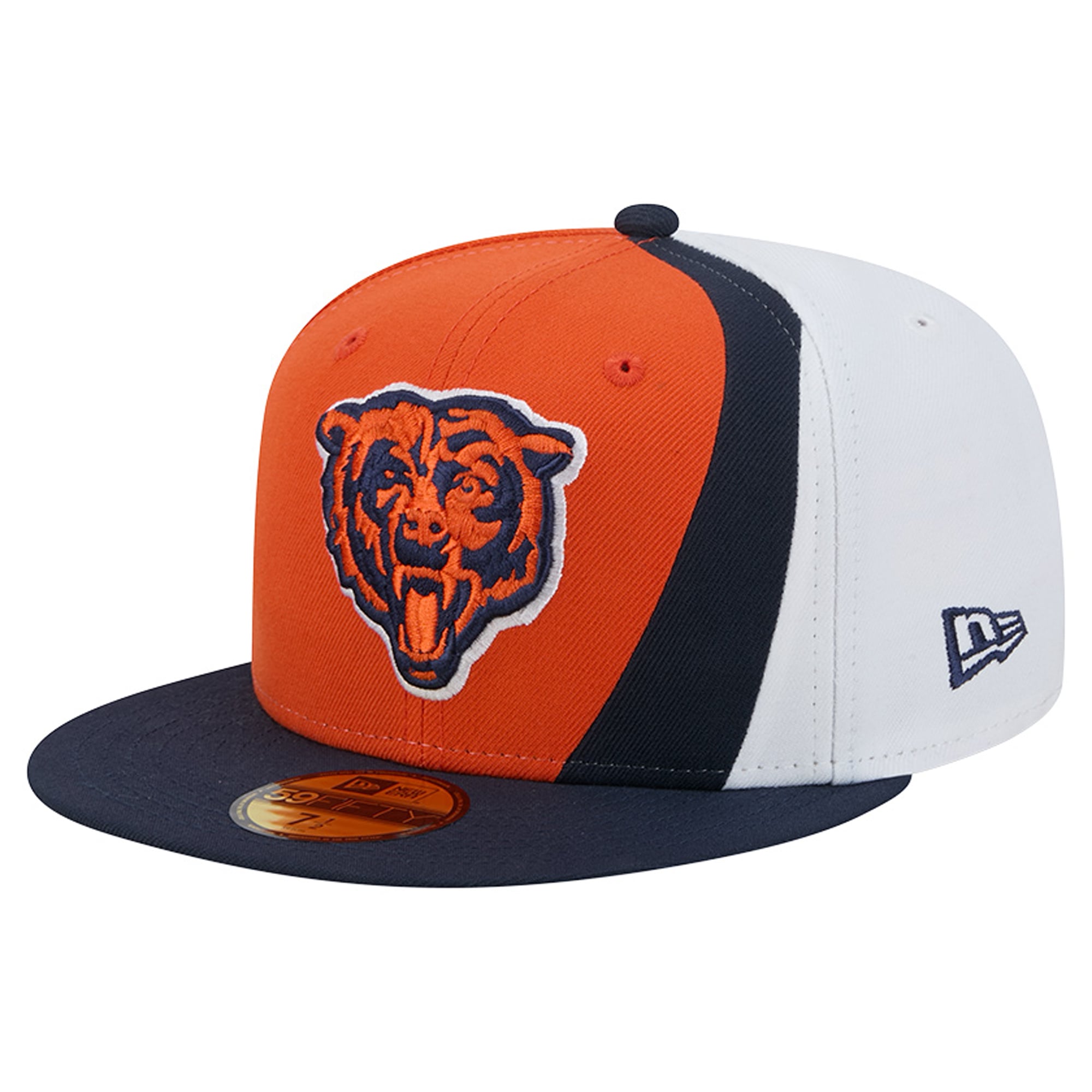 Casquette ajustée New Era Shock 59FIFTY orange/marine pour homme