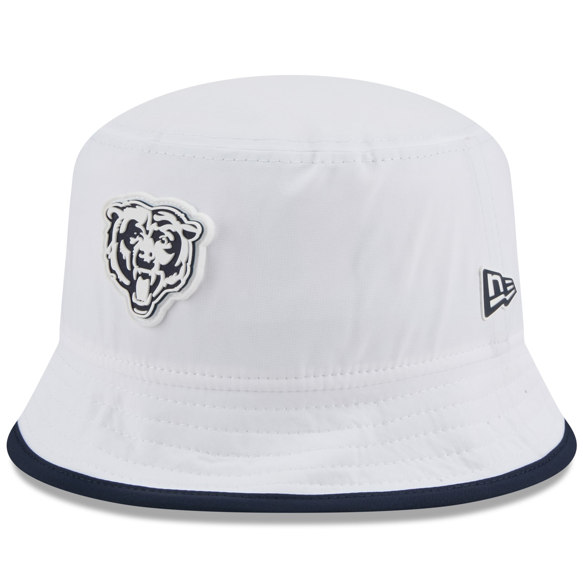 Men's New Era White Chicago Bears 2025 NFL Training Camp Stretch Bucket Hat