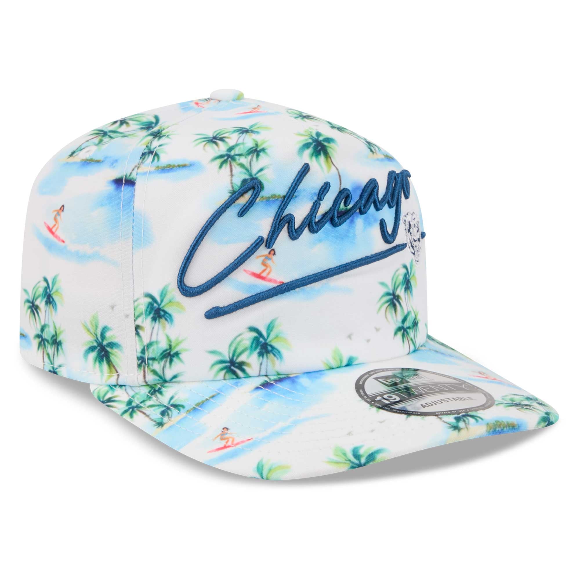 Casquette ajustable New Era blanche Chicago Bears Aloha 19TWENTY pour homme