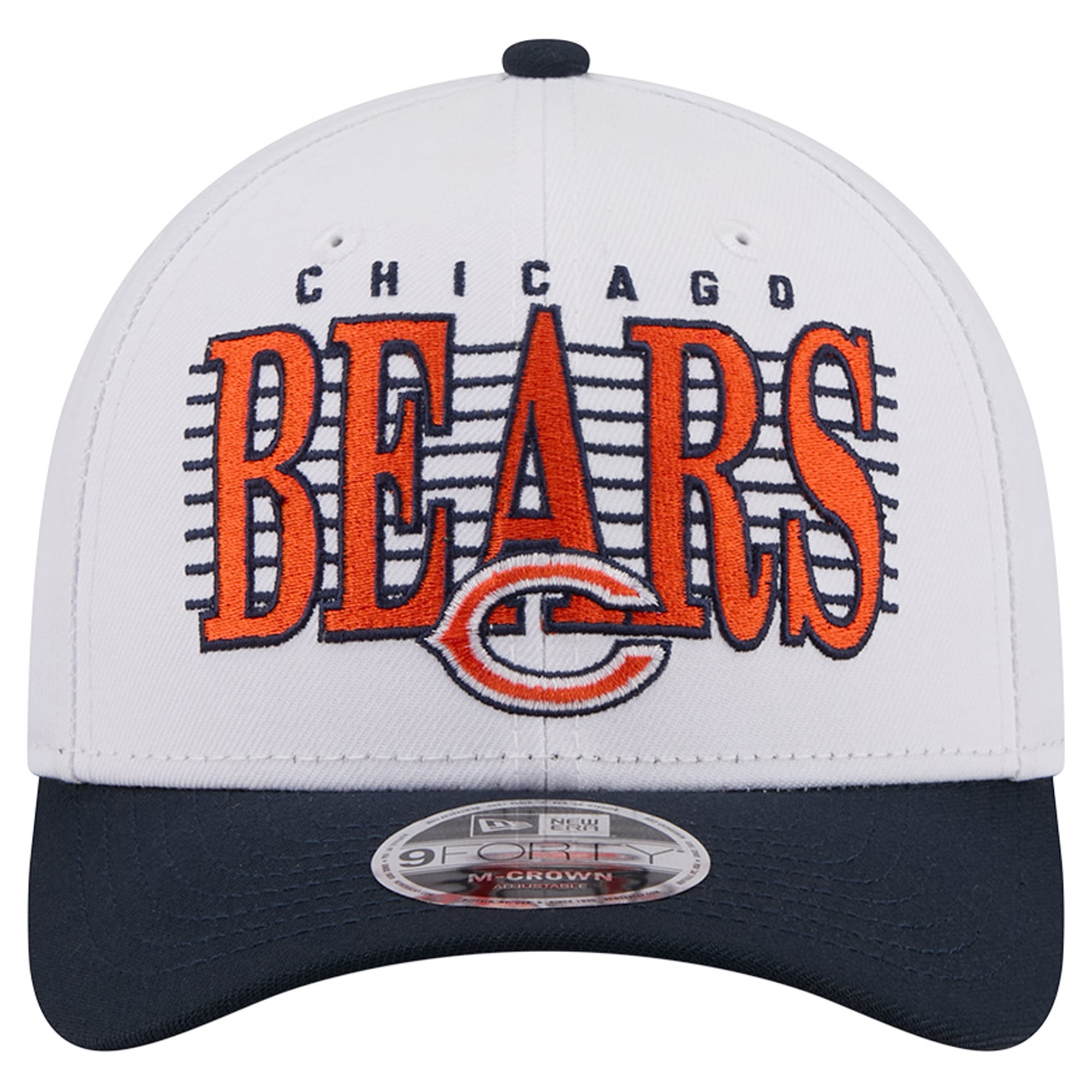 Casquette ajustable New Era blanche Chicago Bears Loyal 9FORTY M-Crown pour homme