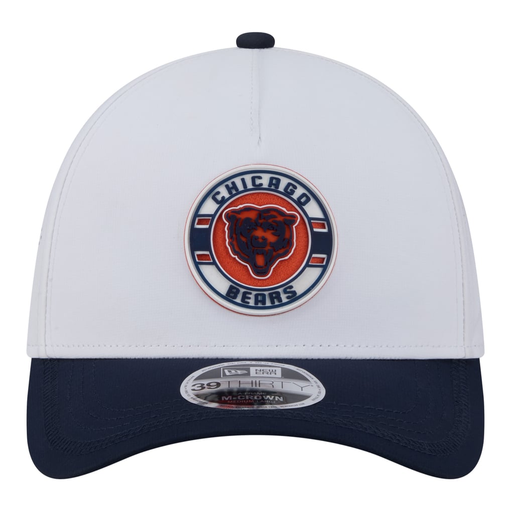 Chicago Bears New Era Patch 39THIRTY A-Frame M-Crown Perforated Flex ...