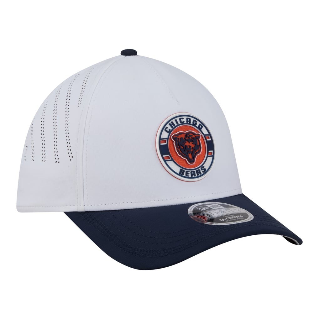 Chicago Bears New Era Patch 39THIRTY A-Frame M-Crown Perforated Flex ...