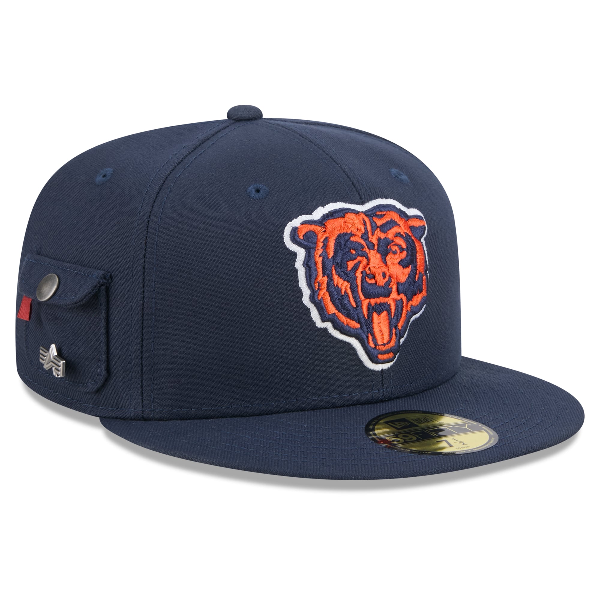 Casquette ajustée New Era x Alpha Industries Chicago Bears bleu marine pour homme