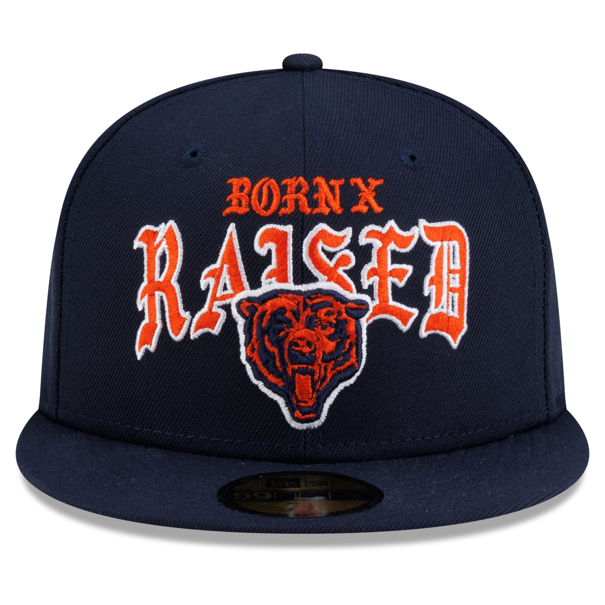 Casquette ajustée New Era x Born Raised bleu marine Chicago Bears 59FIFTY pour homme