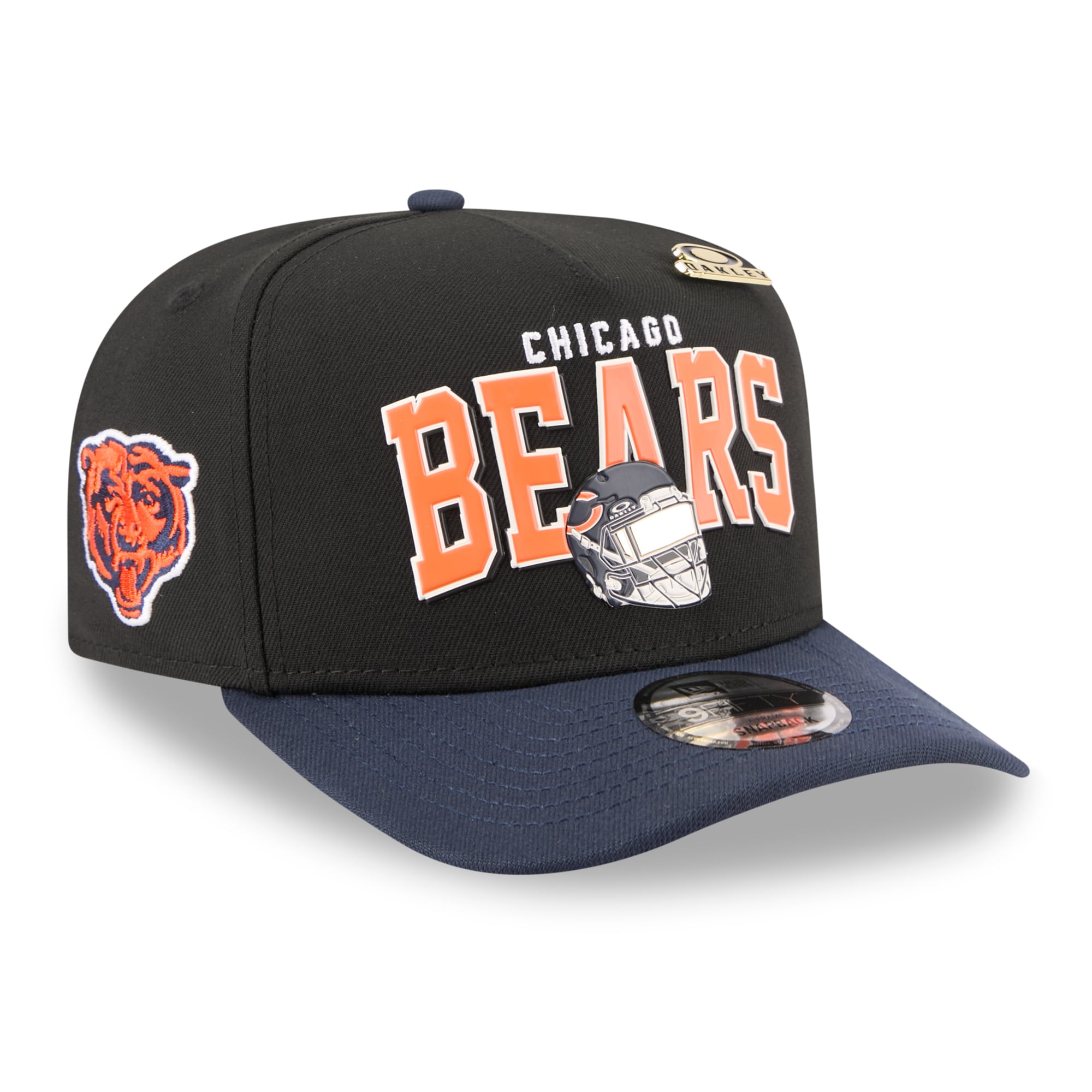 Casquette snapback New Era x Oakley Chicago Bears 9FIFTY A-Frame noire pour homme