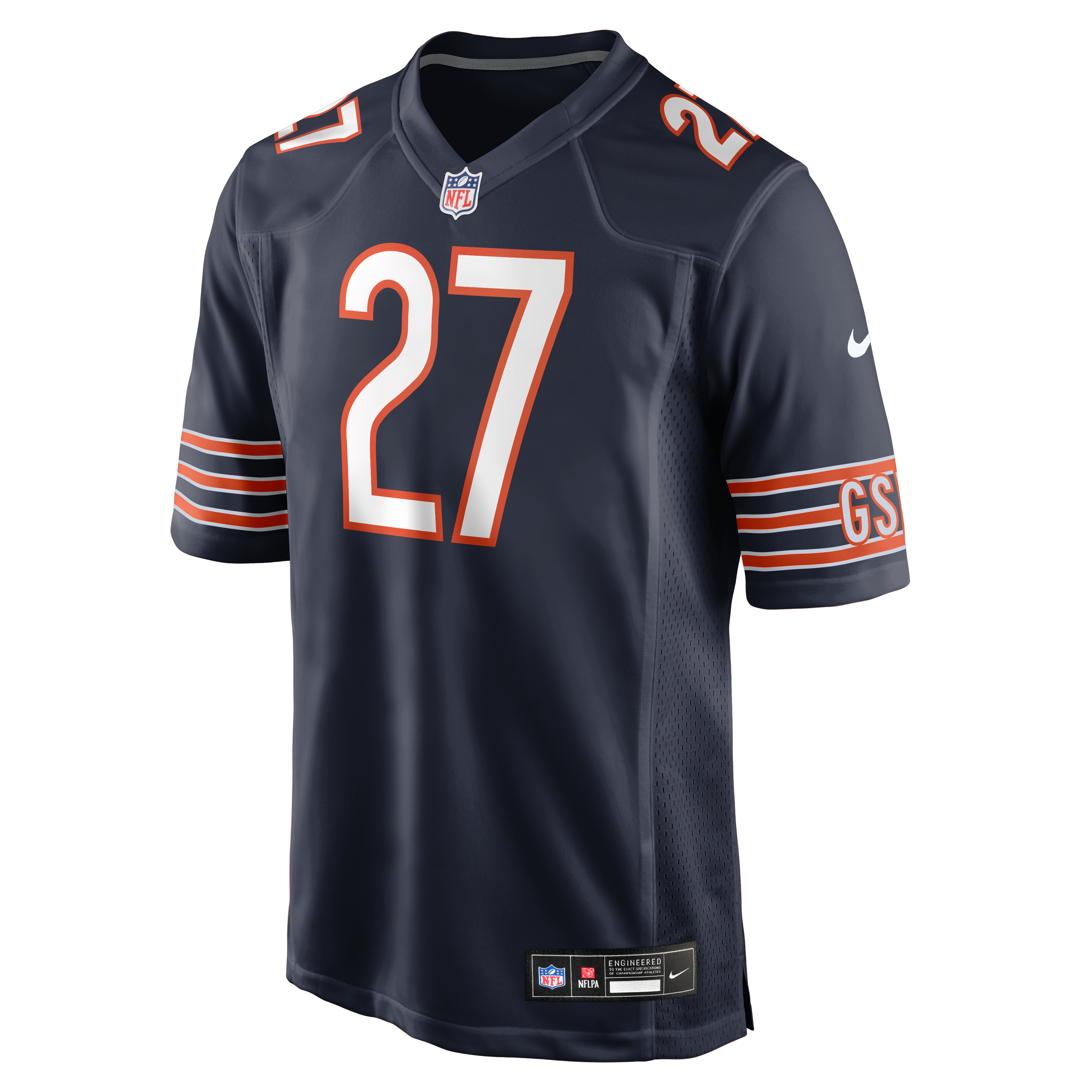 Maillot de match Nike Anthony Johnson bleu marine des Chicago Bears pour homme