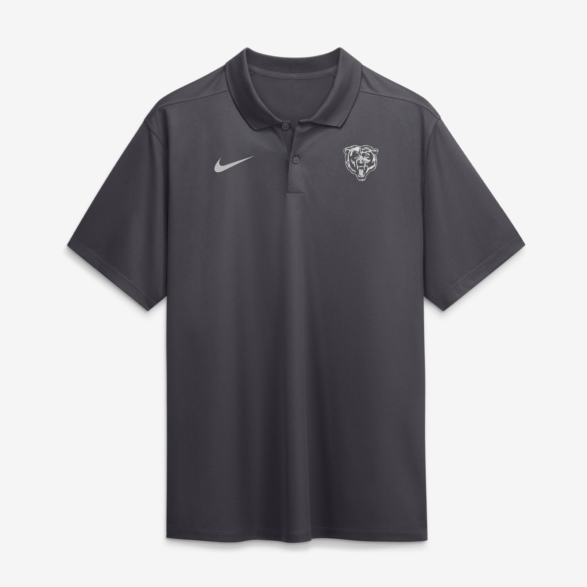 Polo Nike Dri-FIT Victory à logo fractal des Chicago Bears, couleur anthracite, pour homme