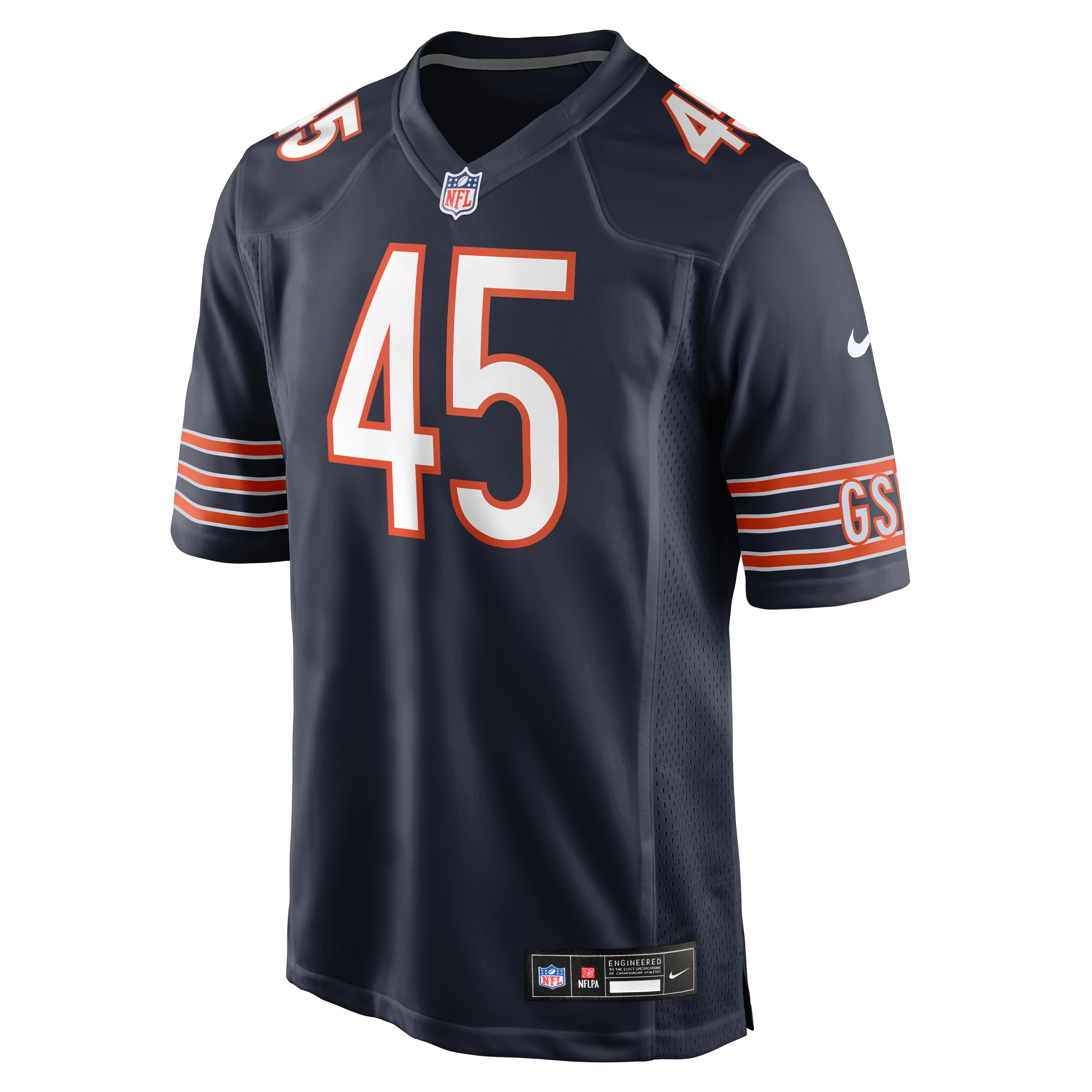 Maillot de match Nike Beau Gardner bleu marine des Chicago Bears pour homme