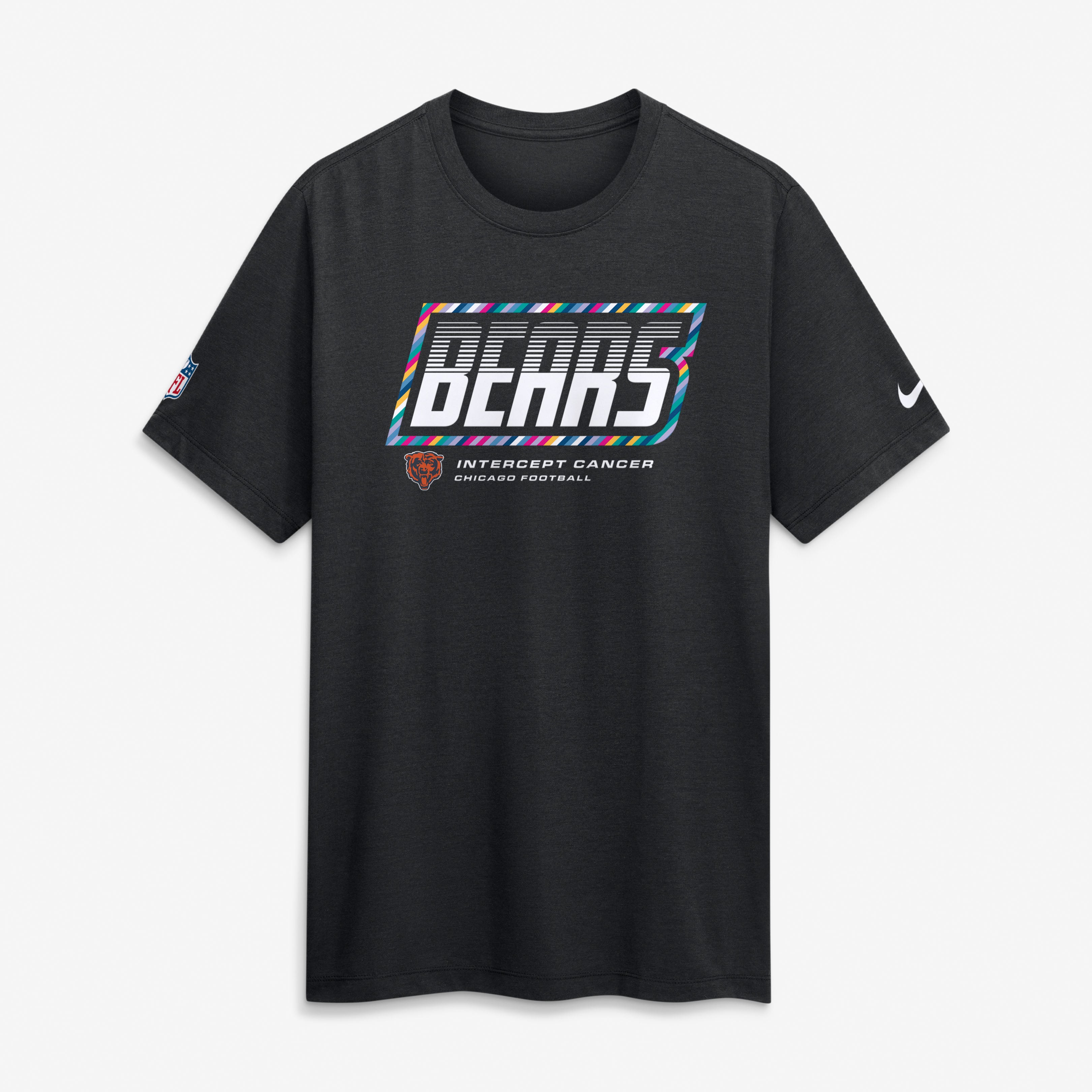Men's Nike Black Chicago Bears 2026 NFL Crucial Catch Tri-Blend Dri-FIT T-Shirt