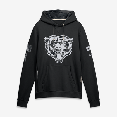  Chicago Bears Nike 2026 Salute to Service Sideline Dri-FIT Pullover Hoodie - Black