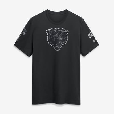  Chicago Bears Nike 2026 Salute to Service Slub T-Shirt - Black
