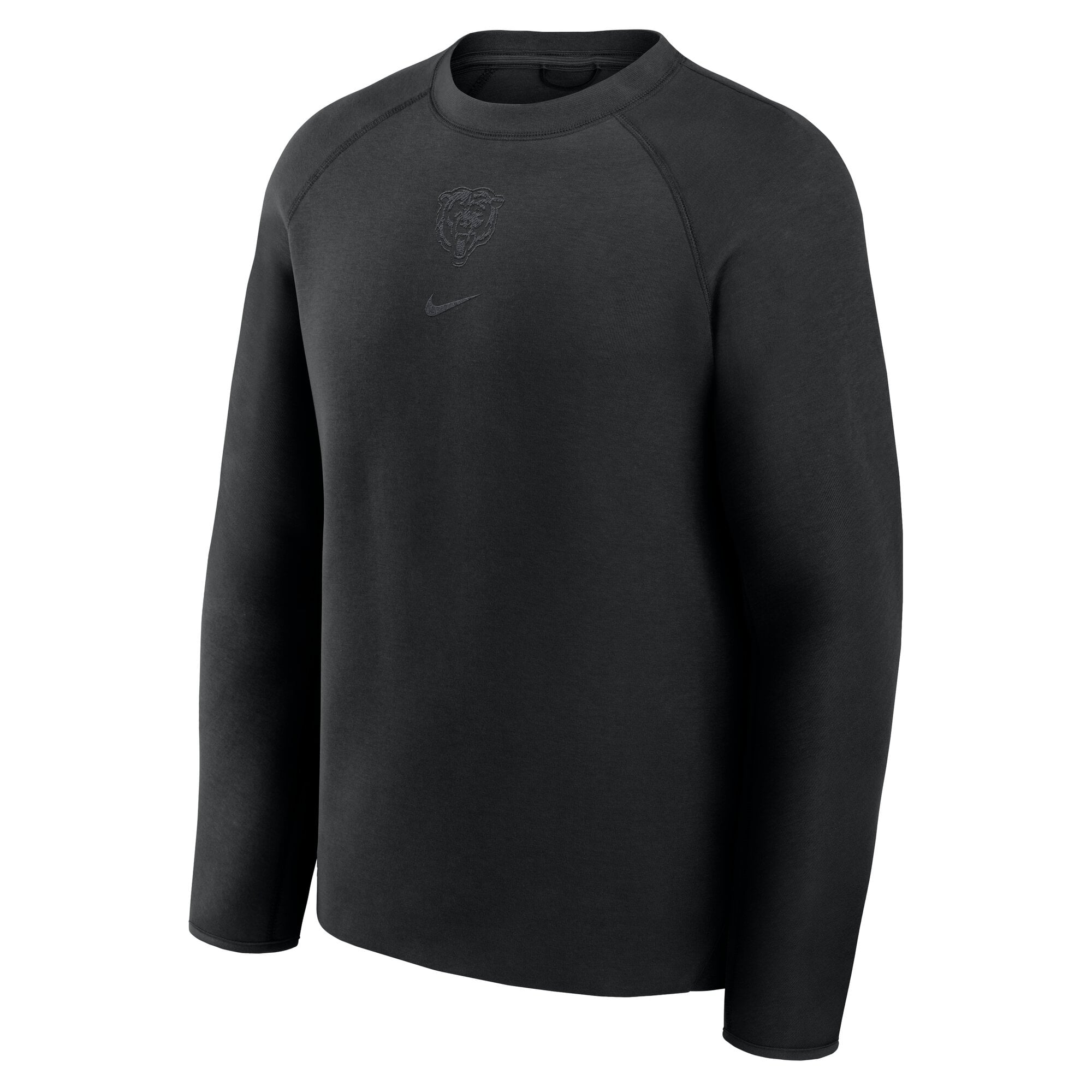 Sweat-shirt raglan Nike Chicago Bears Tech Fleece noir pour homme