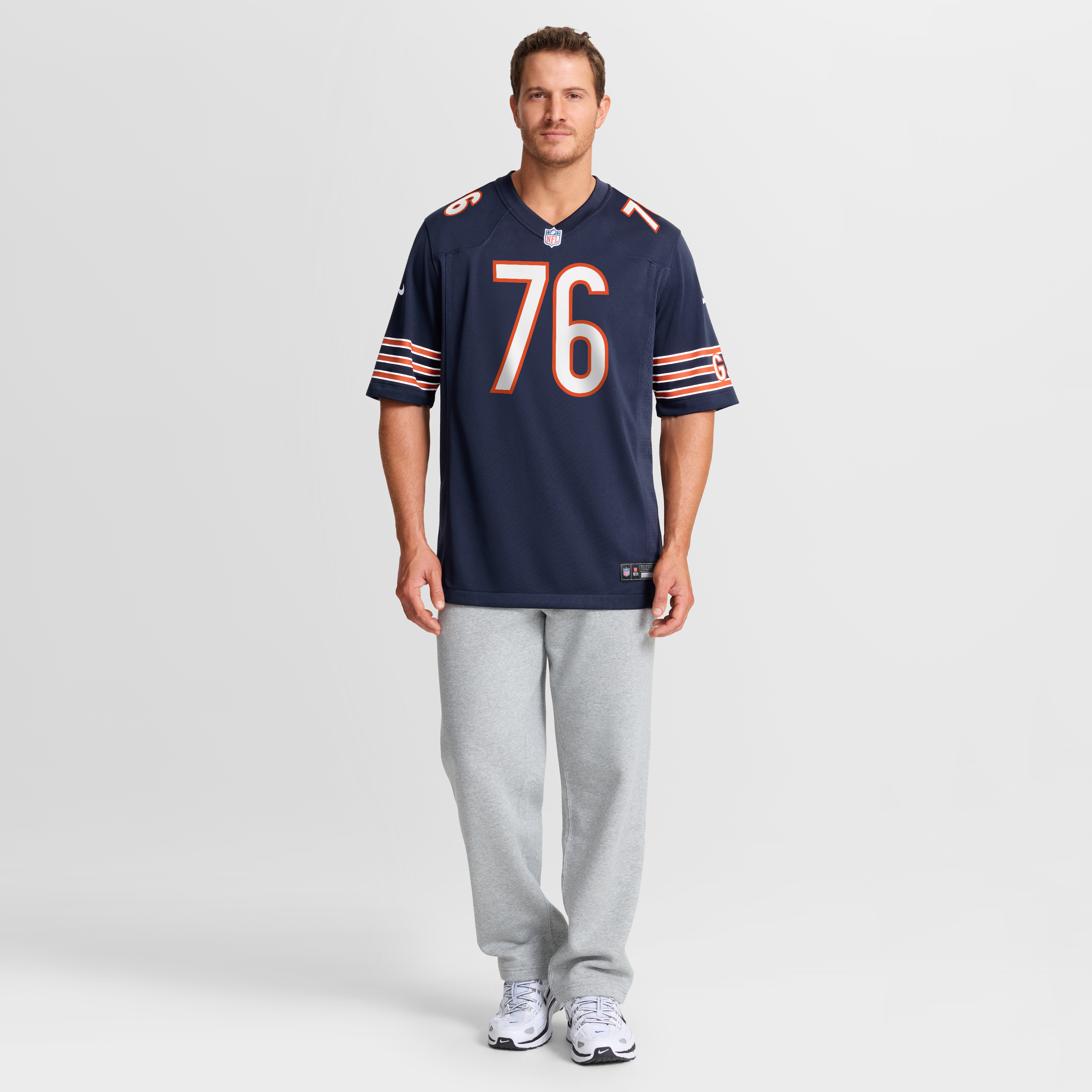 Men's Nike Caden Barnett Navy Chicago Bears Team Game Jersey