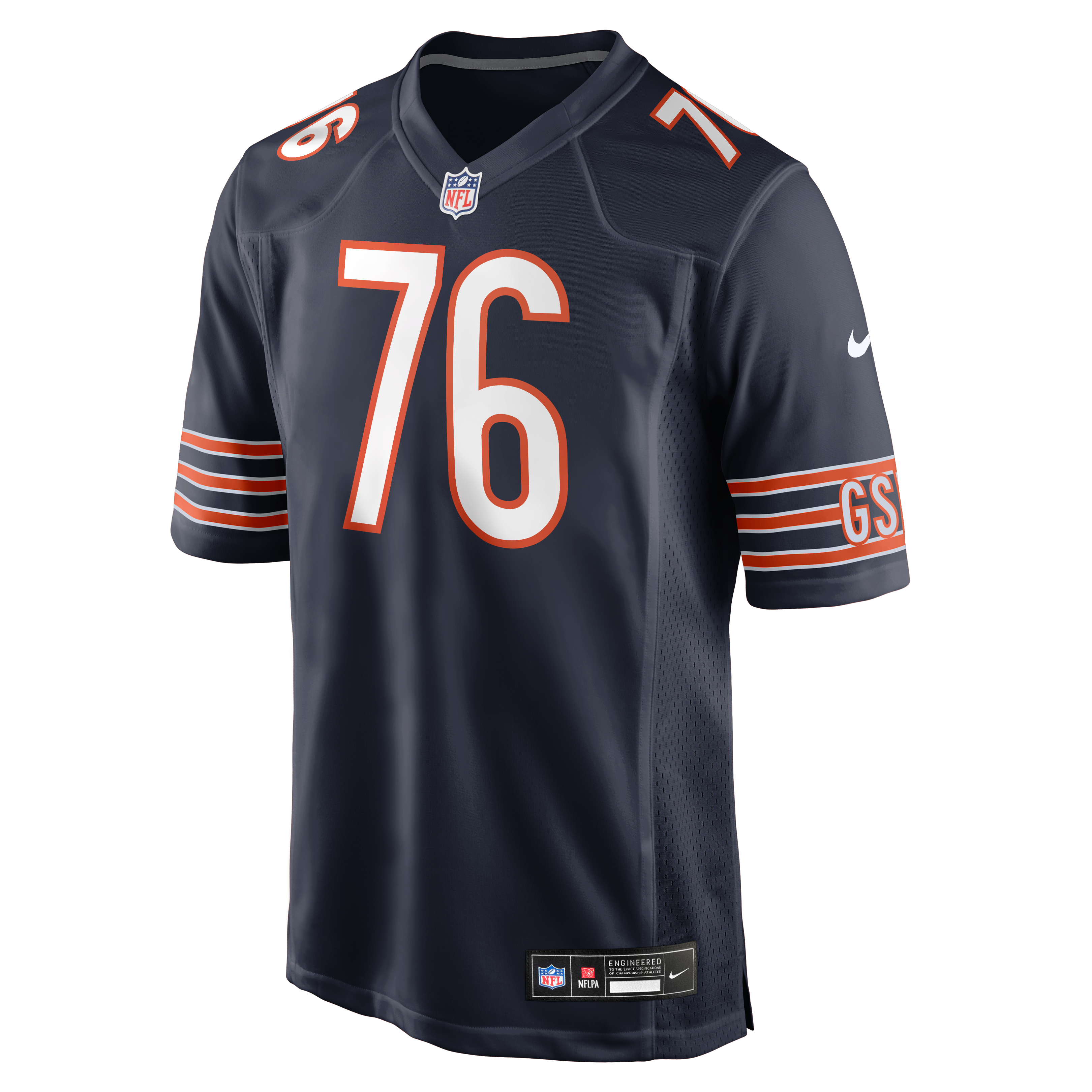 Men's Nike Caden Barnett Navy Chicago Bears Team Game Jersey