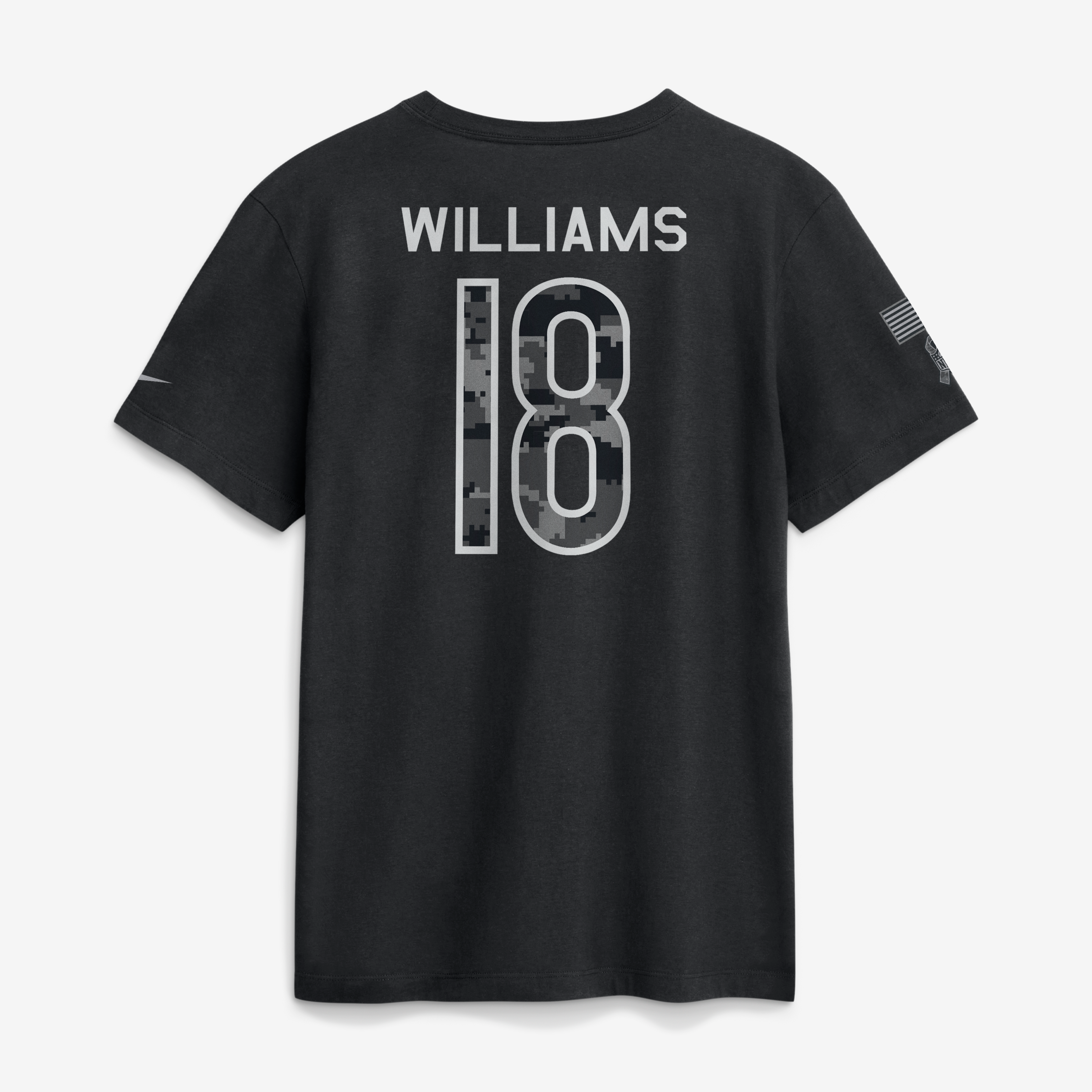 Men's Nike Caleb Williams Black Chicago Bears 2026 Salute to Service Name & Number T-Shirt