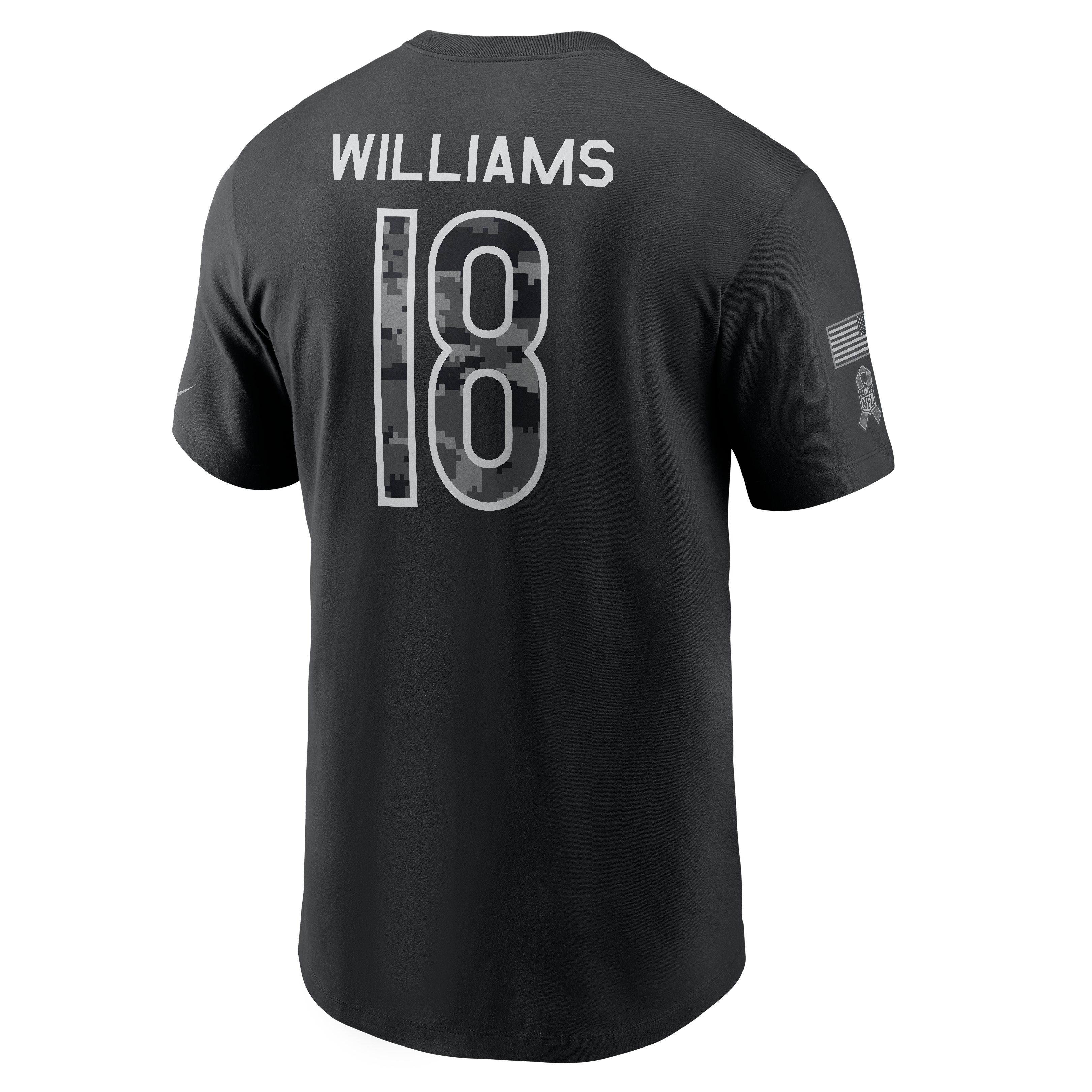 Men's Nike Caleb Williams Black Chicago Bears 2026 Salute to Service Name & Number T-Shirt