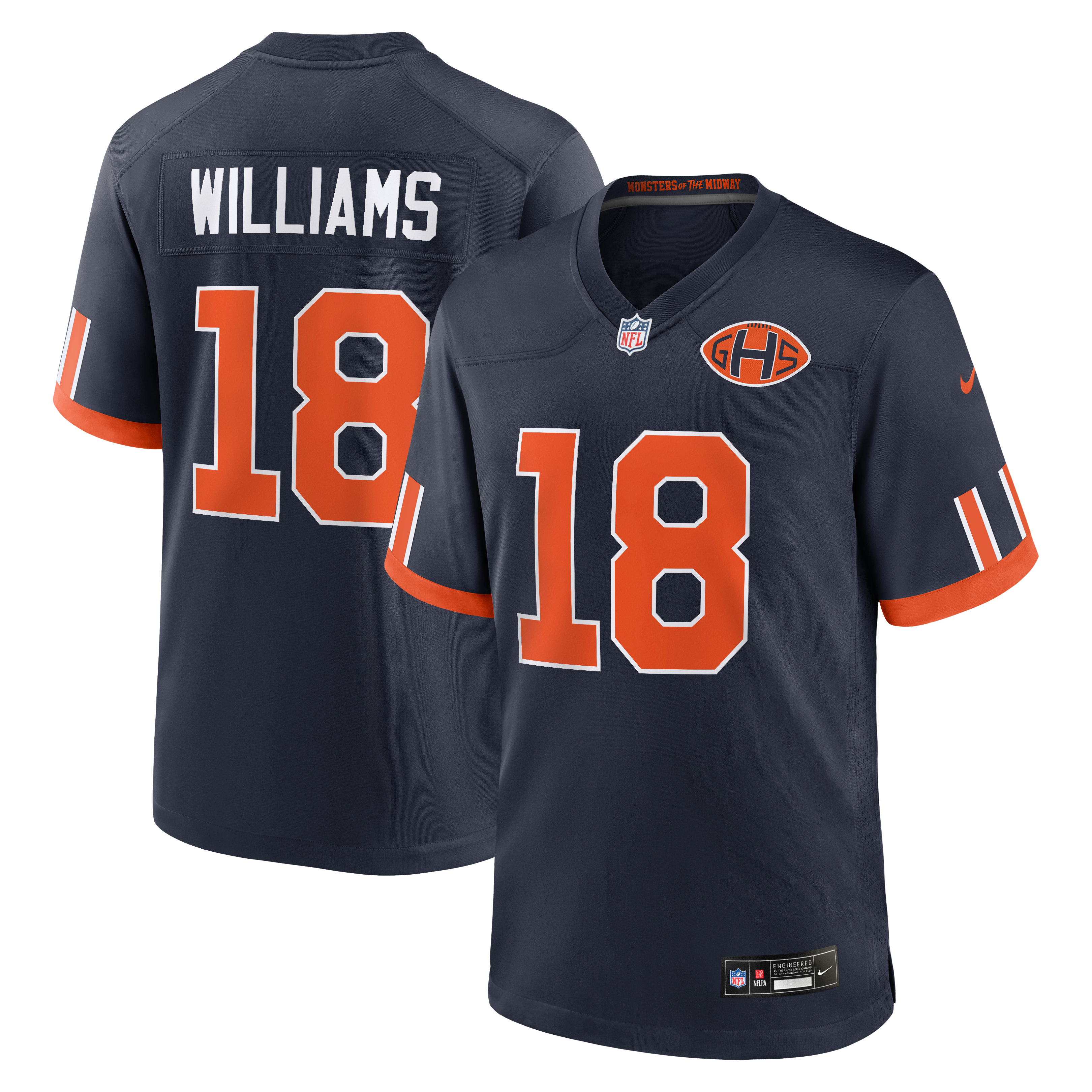 Men's Nike Caleb Williams Navy Chicago Bears 2026 Rivalries Collection Game Jersey