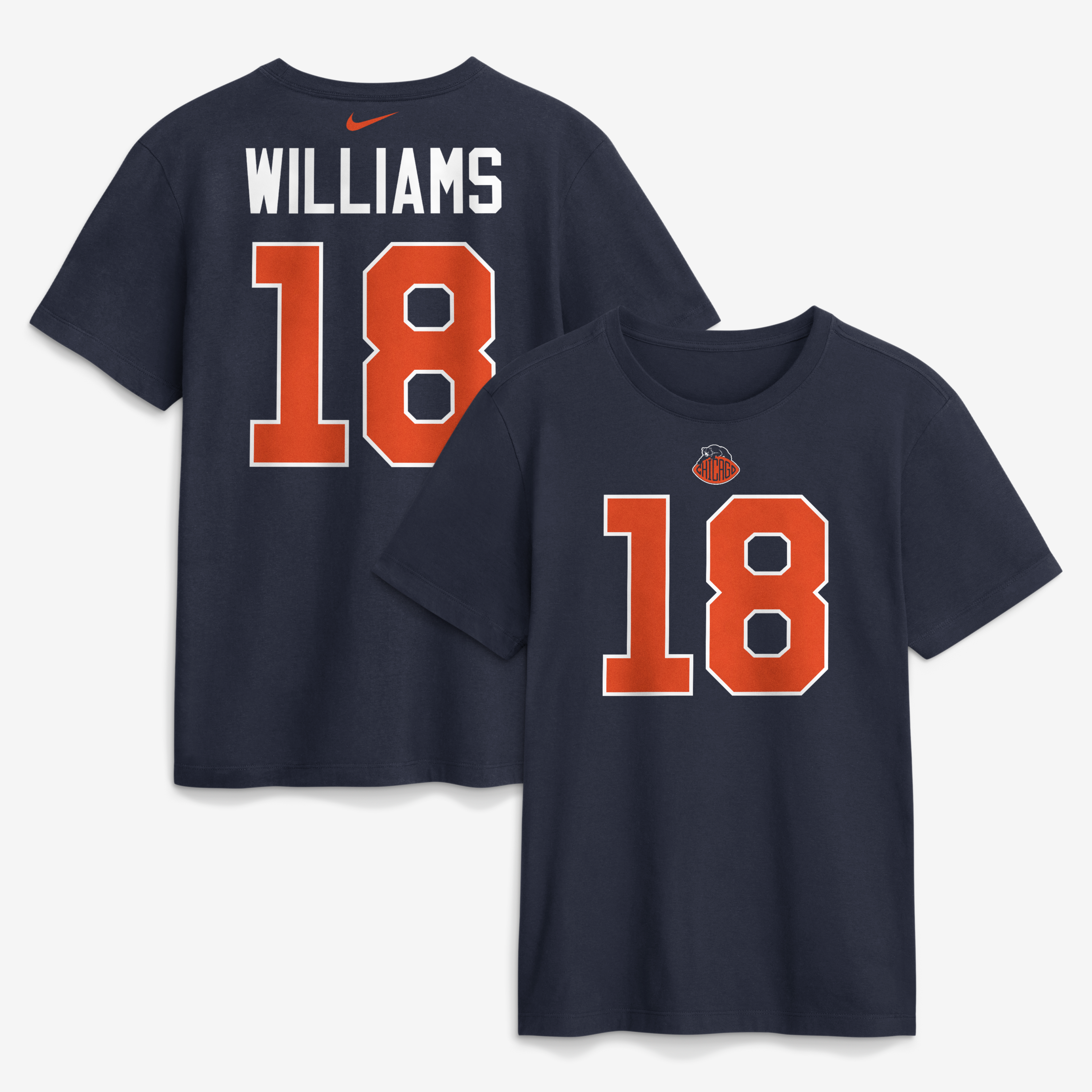 Men's Nike Caleb Williams Navy Chicago Bears 2026 Rivalries Collection Player Name & Number T-Shirt