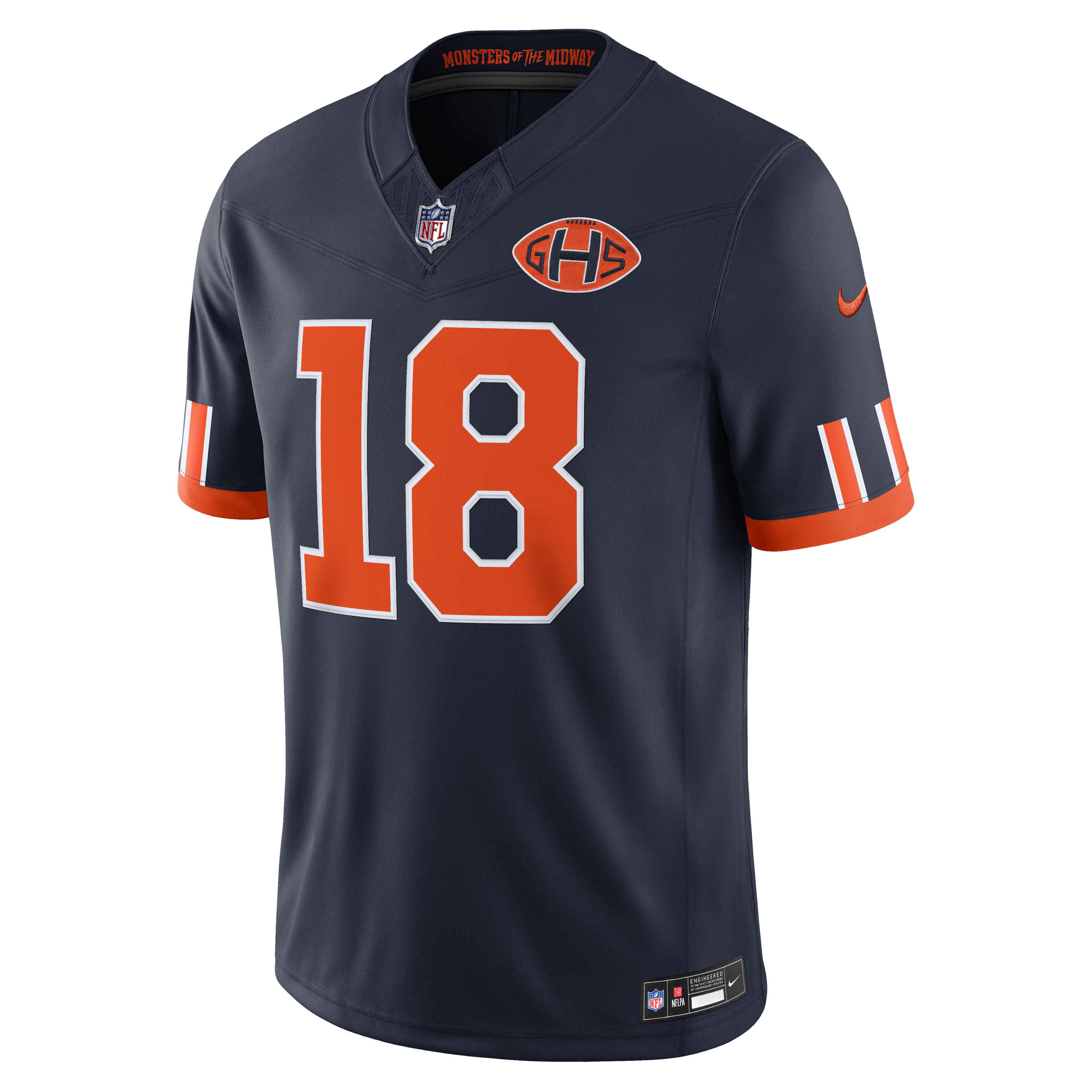 Men's Nike Caleb Williams Navy Chicago Bears 2026 Rivalries Collection Stitched Limited Jersey