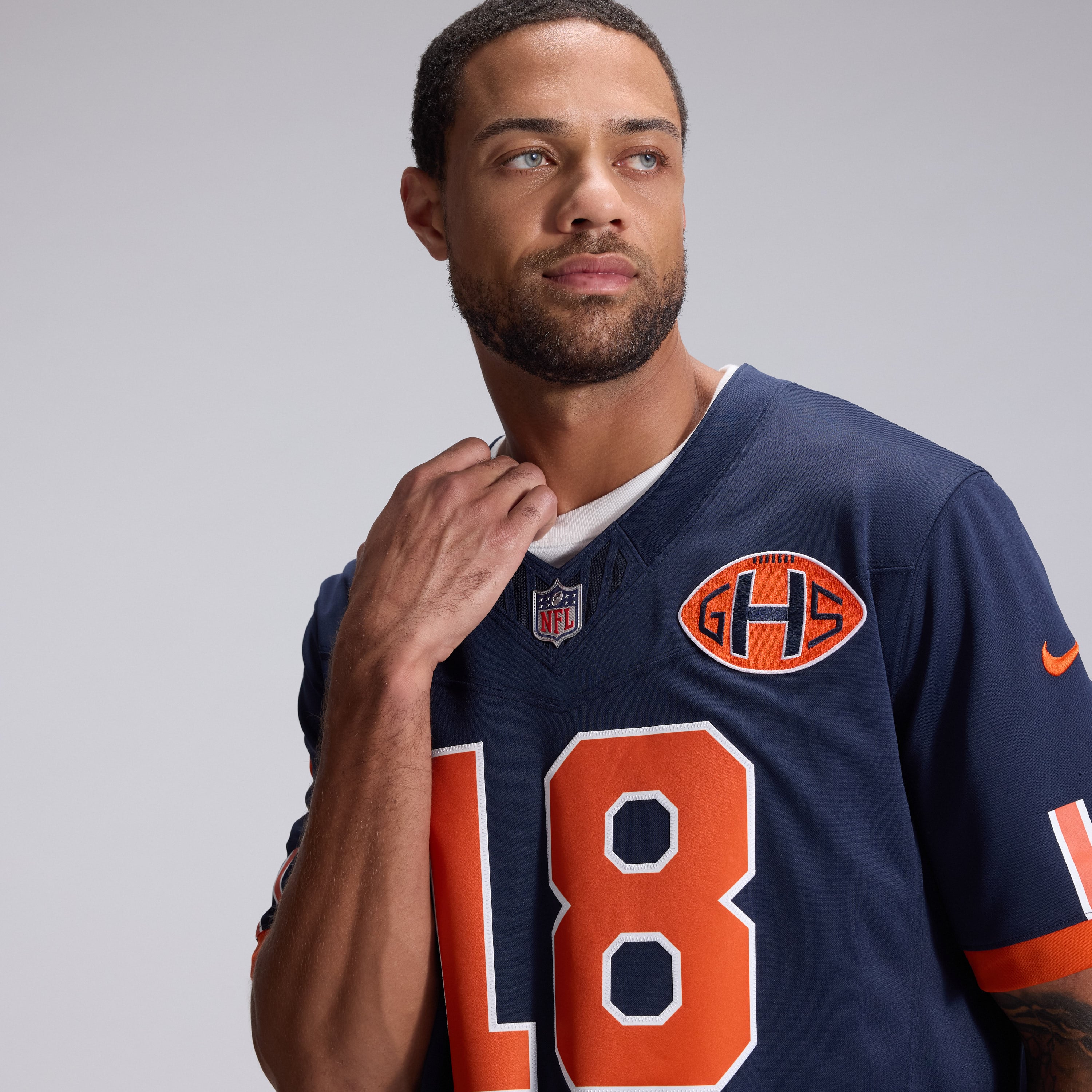 Maillot Nike Caleb Williams bleu marine Chicago Bears Collection Rivalités 2026, édition limitée cousue