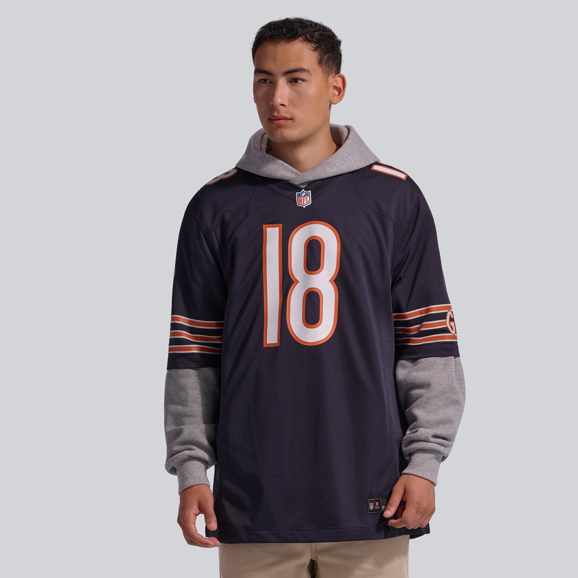 Maillot de jeu Nike Caleb Williams bleu marine pour homme des Chicago Bears