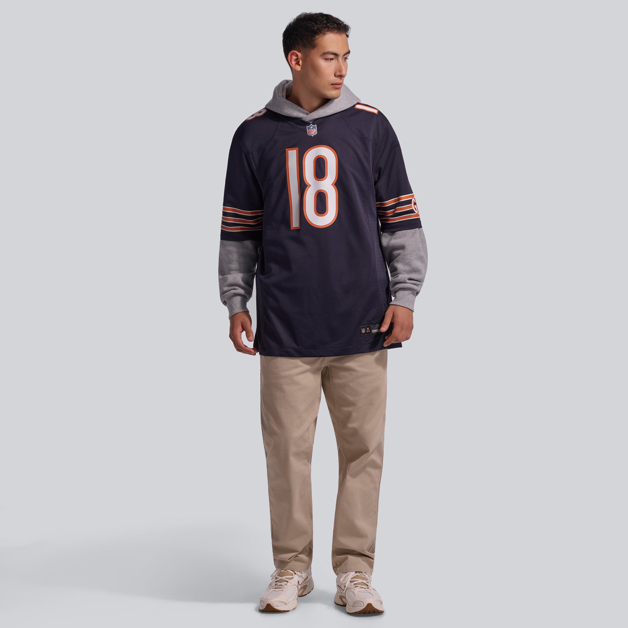 Maillot de jeu Nike Caleb Williams bleu marine pour homme des Chicago Bears