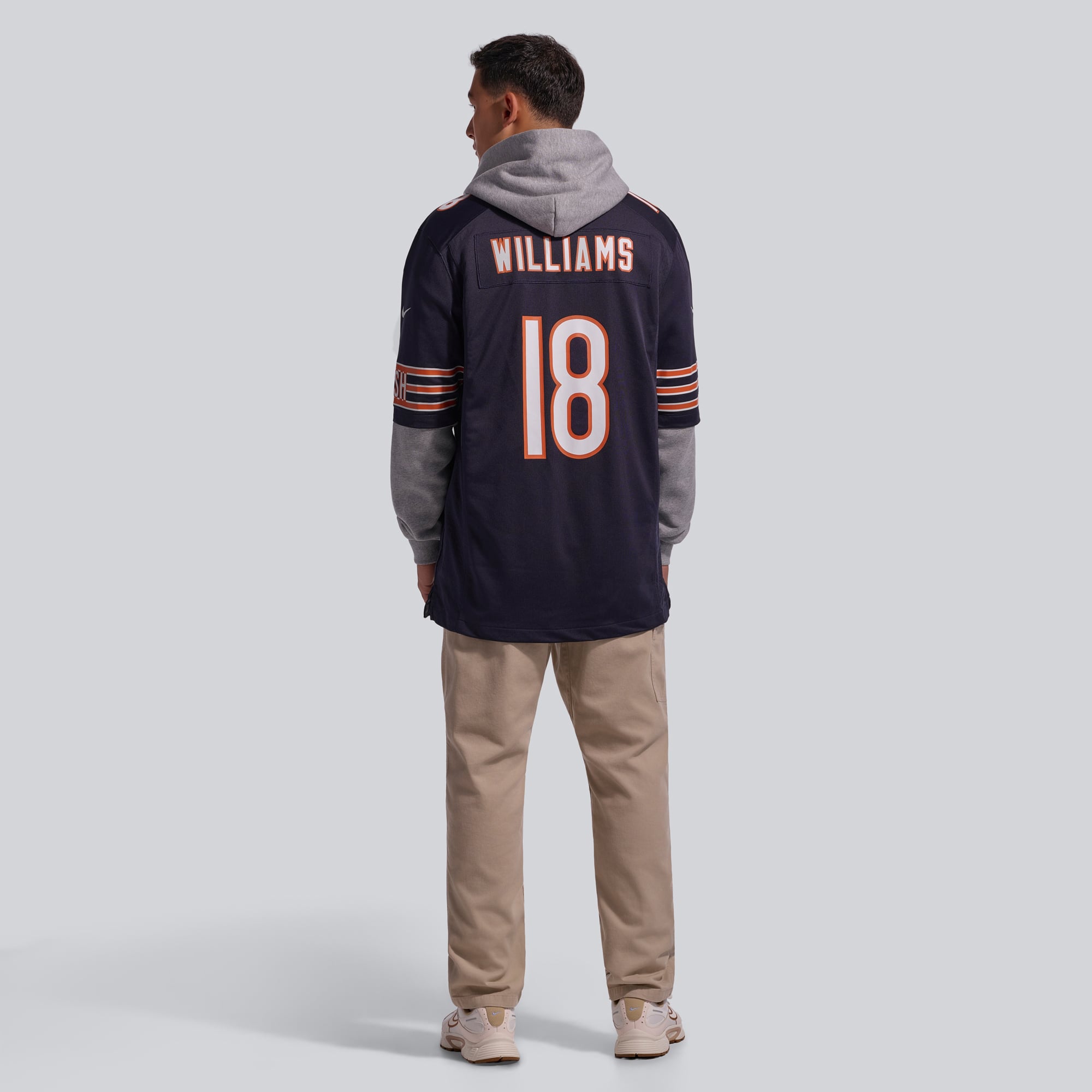 Maillot de jeu Nike Caleb Williams bleu marine pour homme des Chicago Bears