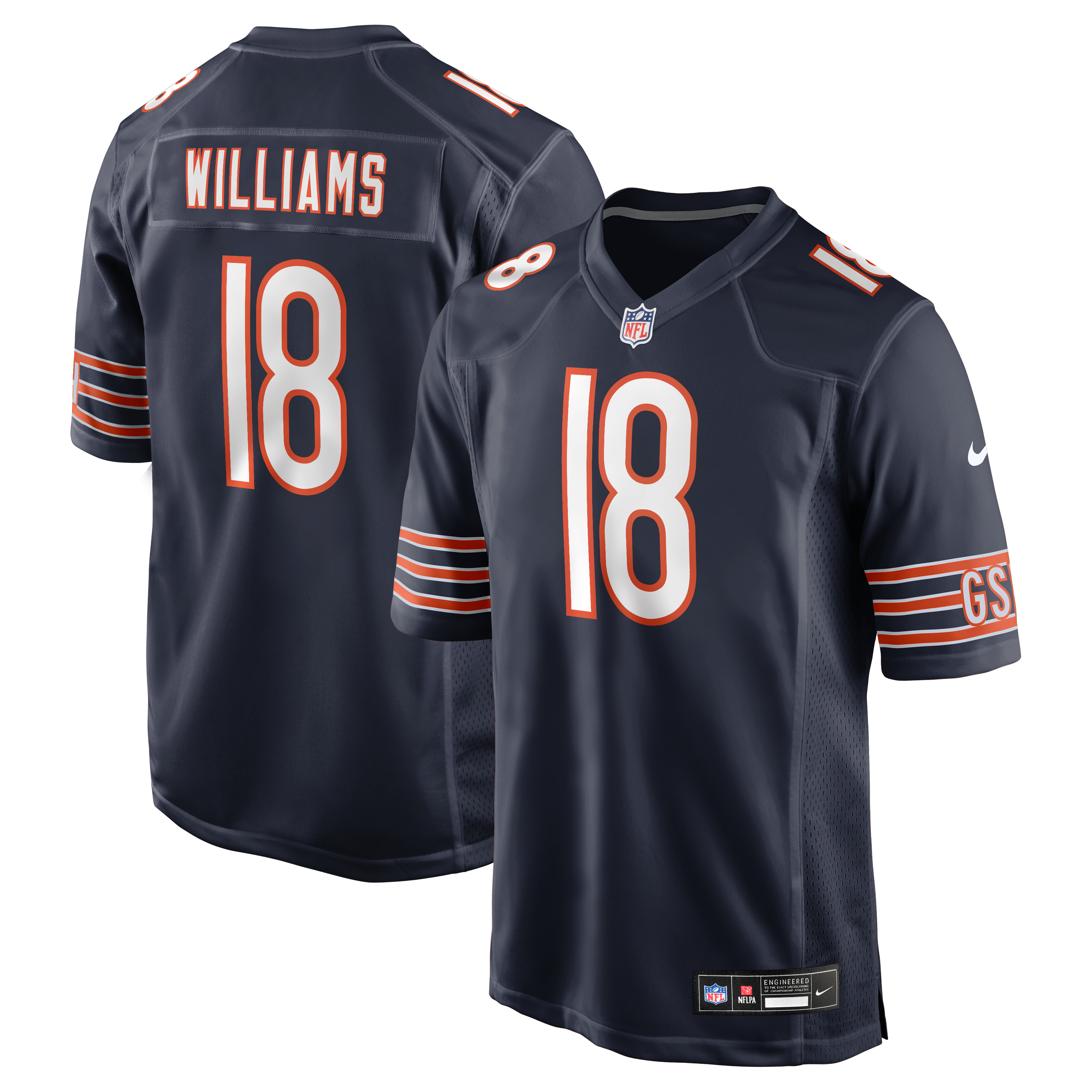 Men's Nike Caleb Williams Navy Chicago Bears Player Game Jersey