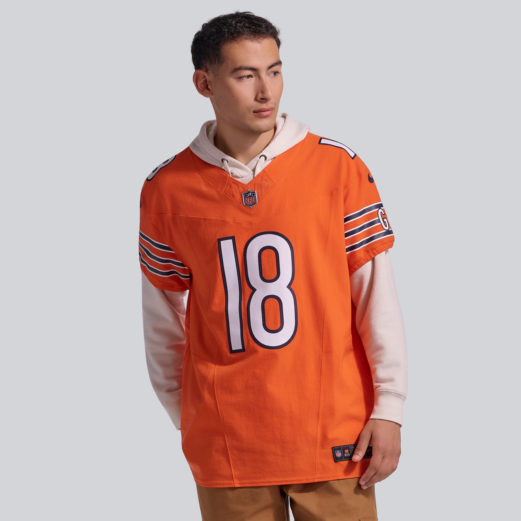 Maillot Nike Alternate Vapor F.U.S.E. Elite pour homme Caleb Williams des Chicago Bears Orange