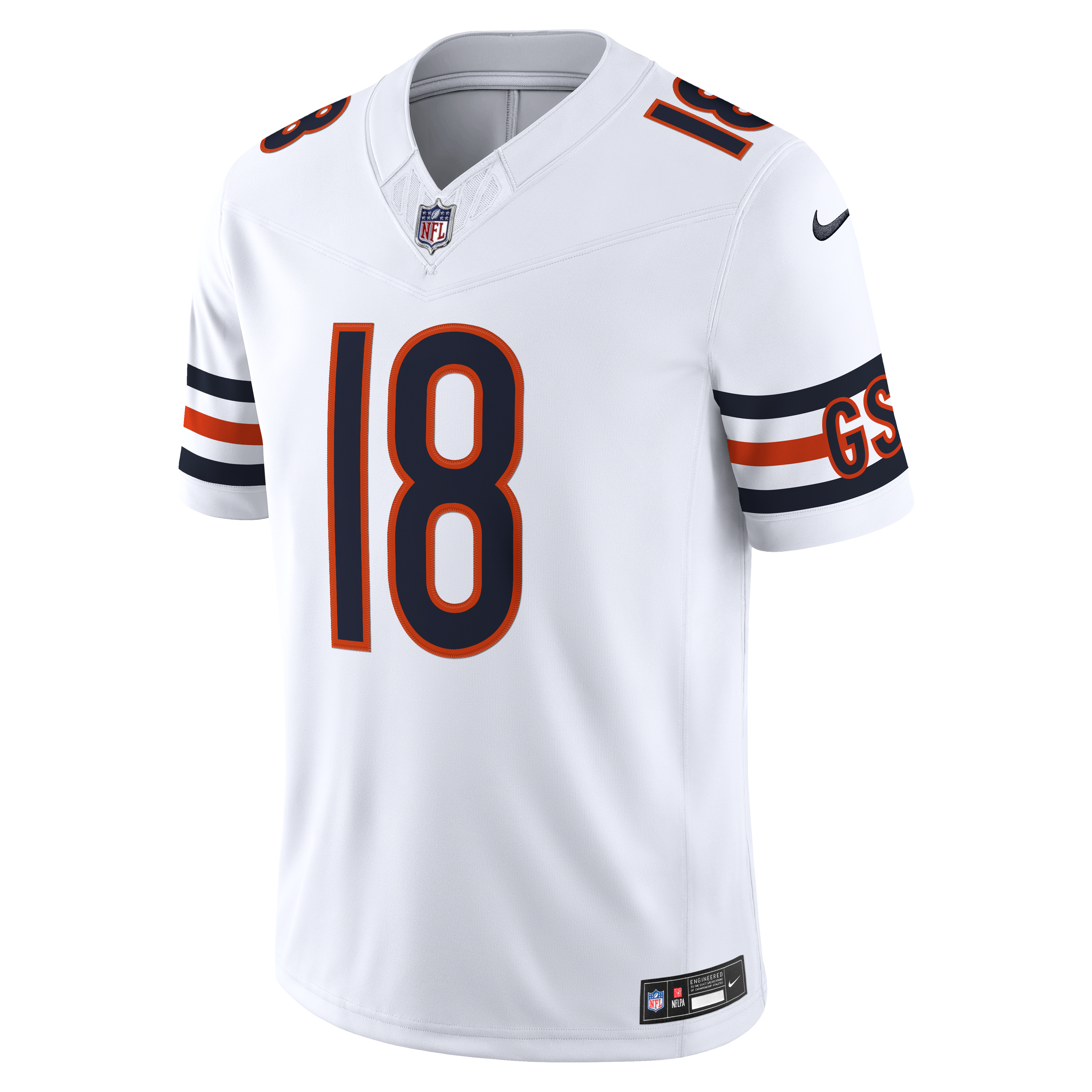 Men's Nike Caleb Williams White Chicago Bears Vapor F.U.S.E. Stitched Limited Jersey