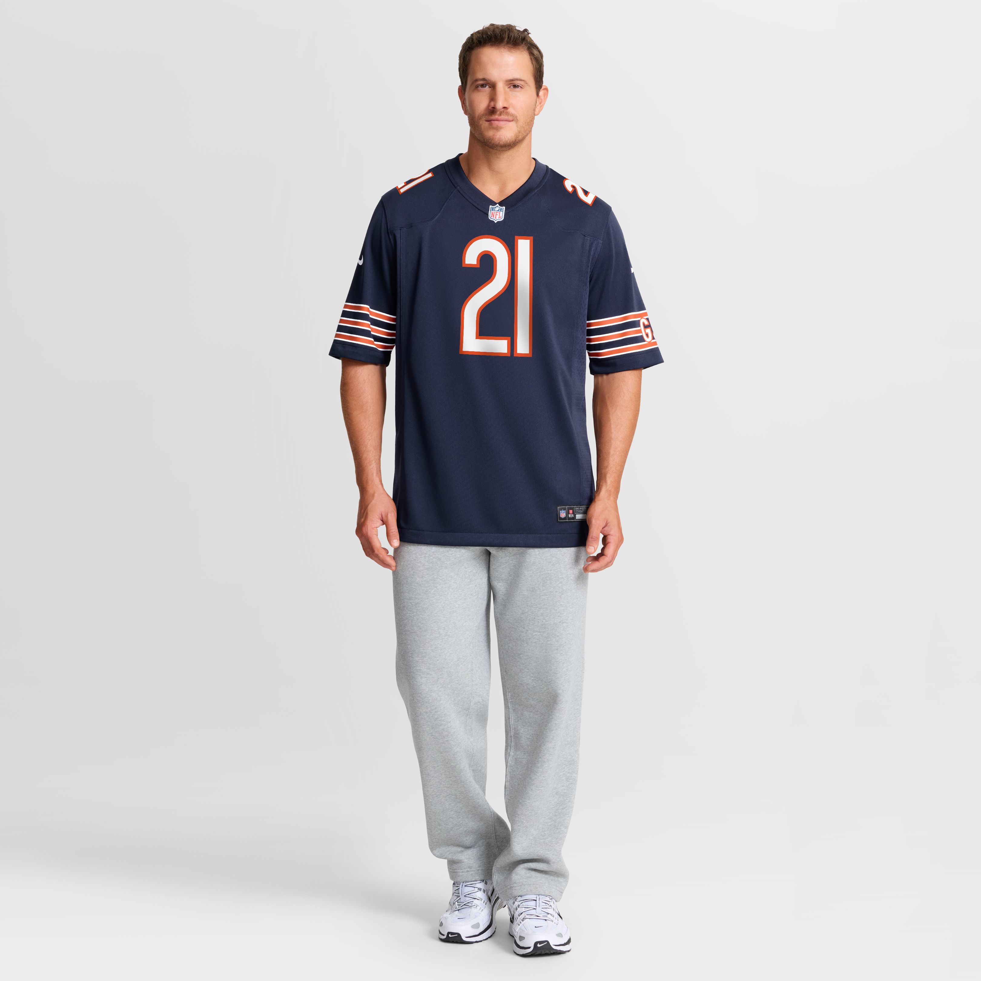 Maillot de match Nike Cameron Lewis bleu marine des Bears Chicago pour homme