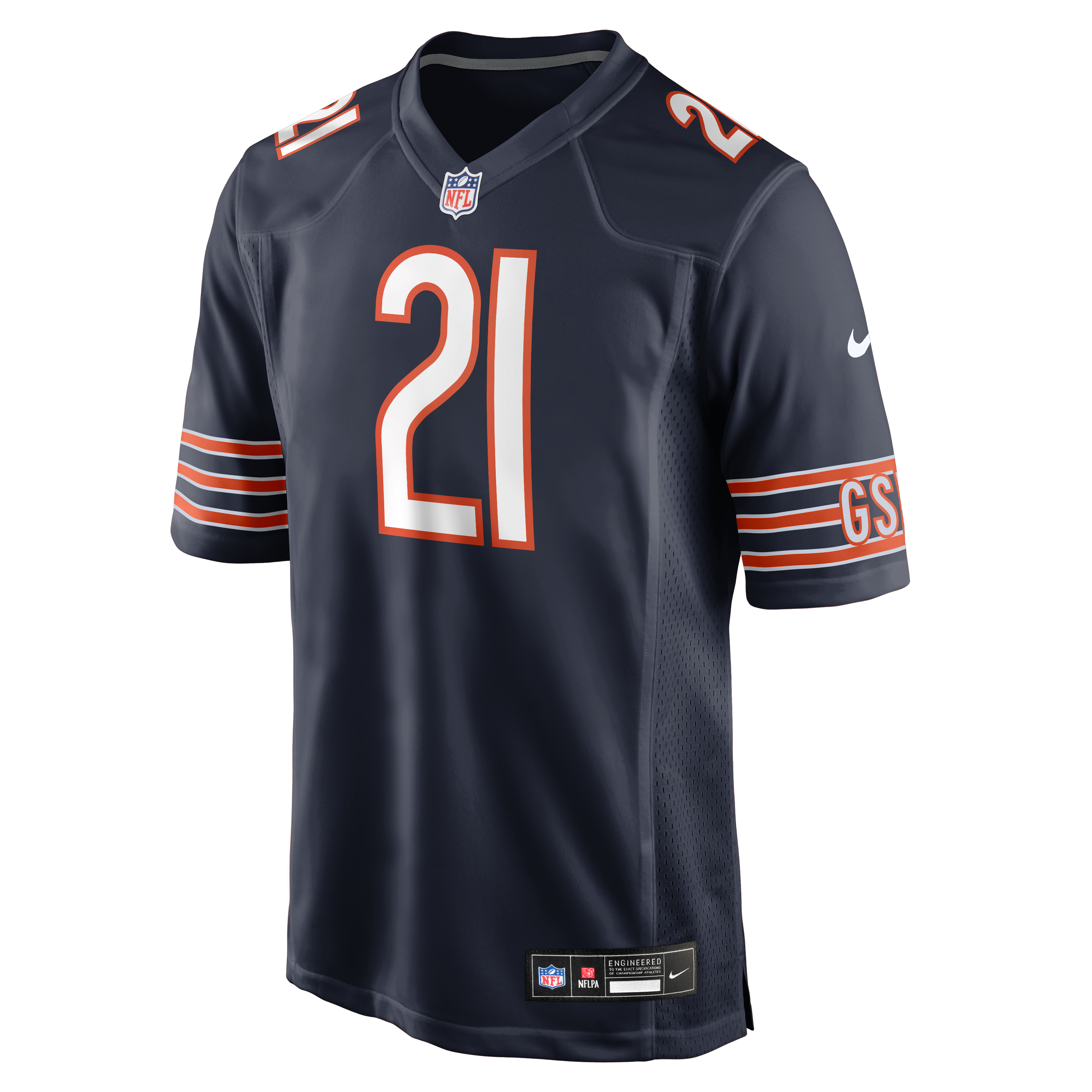 Maillot de match Nike Cameron Lewis bleu marine des Bears Chicago pour homme