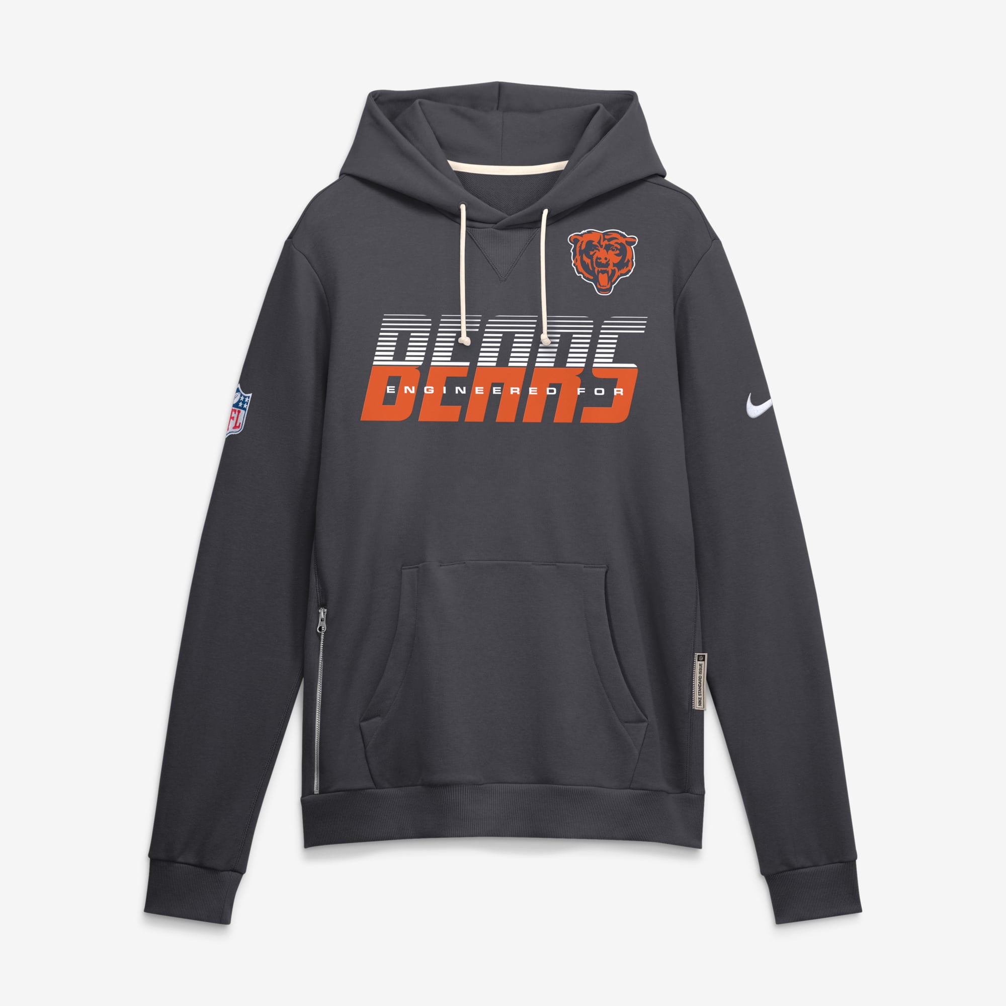 Men's Nike Navy Chicago Bears Sideline Standard Issue Top Prospect Dri-FIT Hoodie