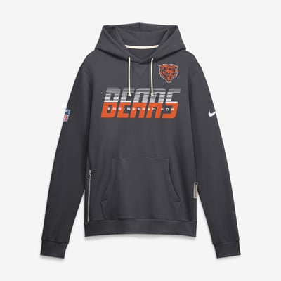 Chicago Bears Nike Sideline Standard Issue Top Prospect Dri-FIT Hoodie - Charcoal