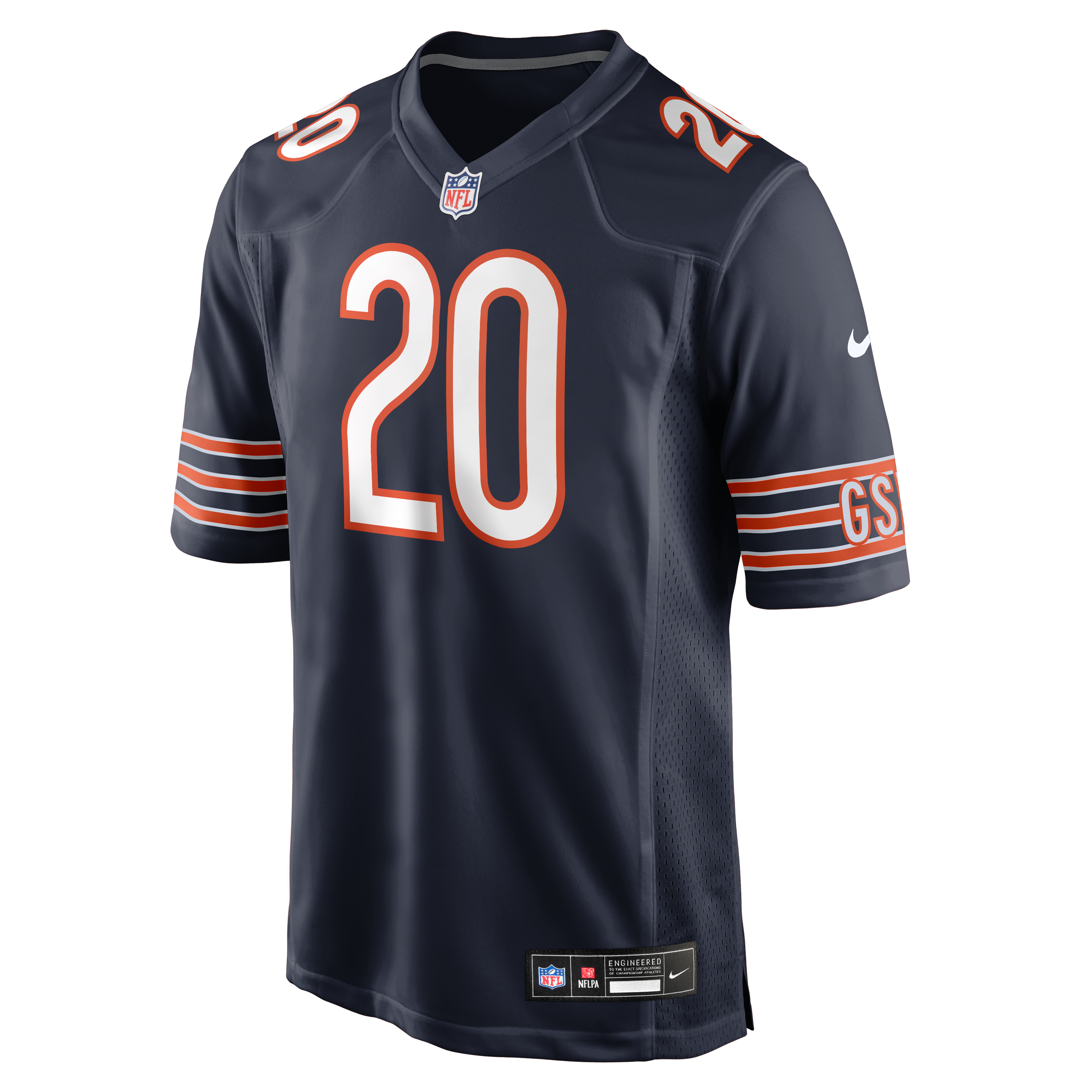 Maillot de match Nike Clark Phillips III bleu marine des Chicago Bears pour homme