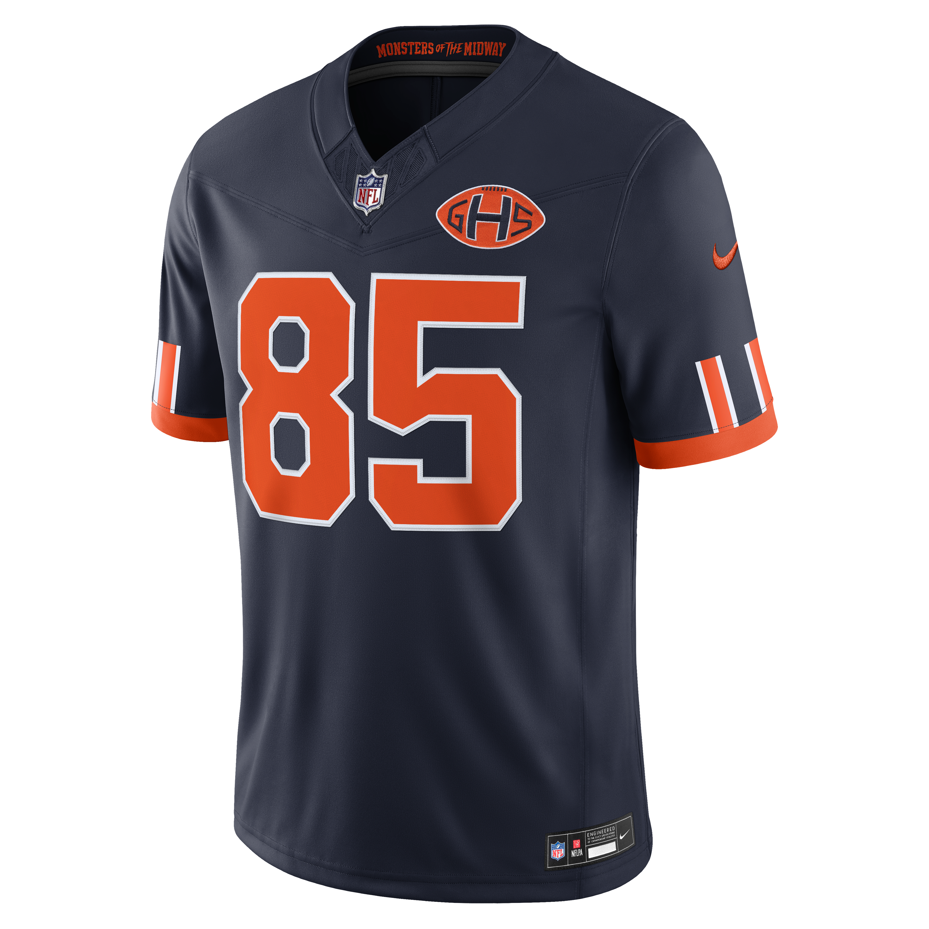 Men's Nike Cole Kmet Navy Chicago Bears 2026 Rivalries Collection Game Jersey