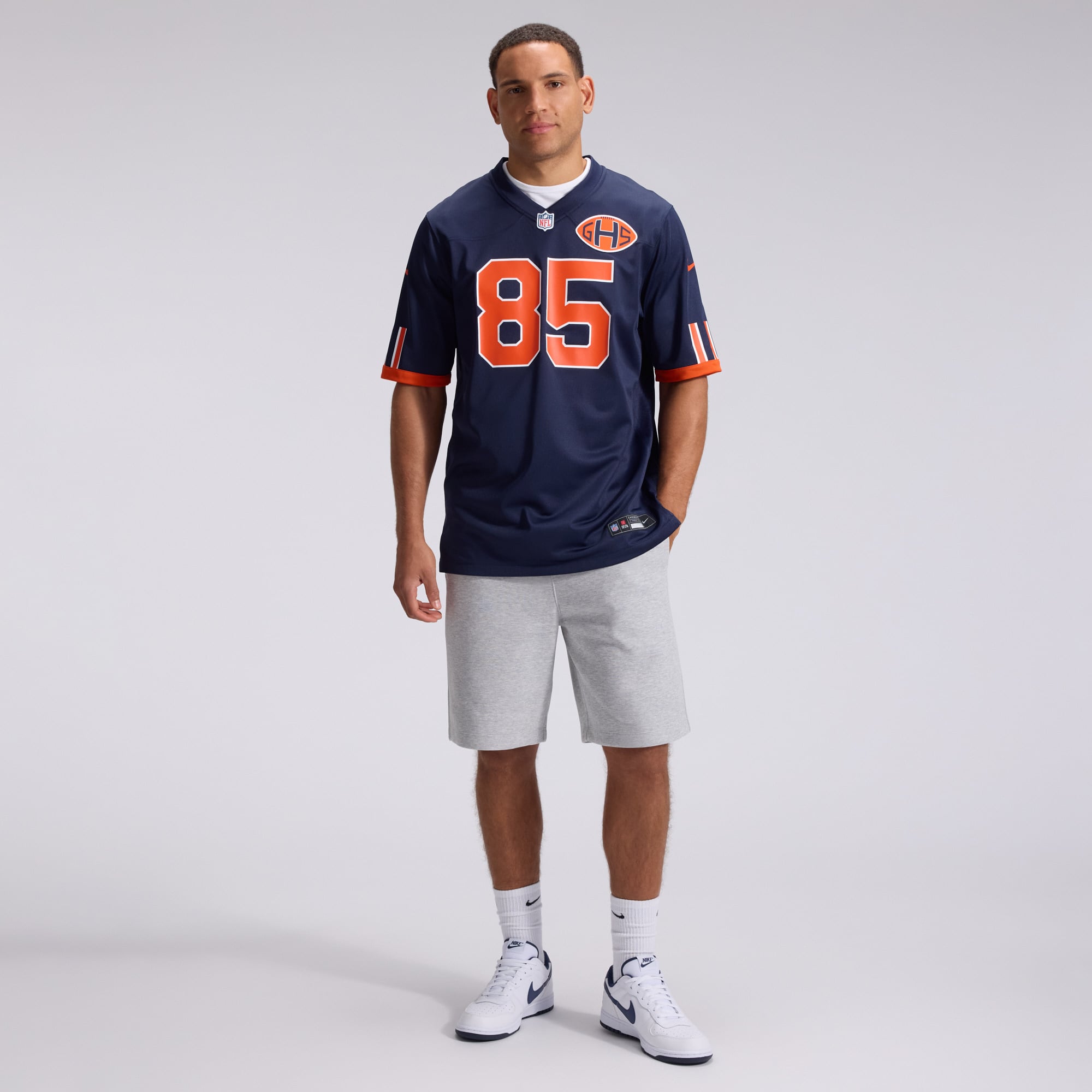 Men's Nike Cole Kmet Navy Chicago Bears 2026 Rivalries Collection Game Jersey