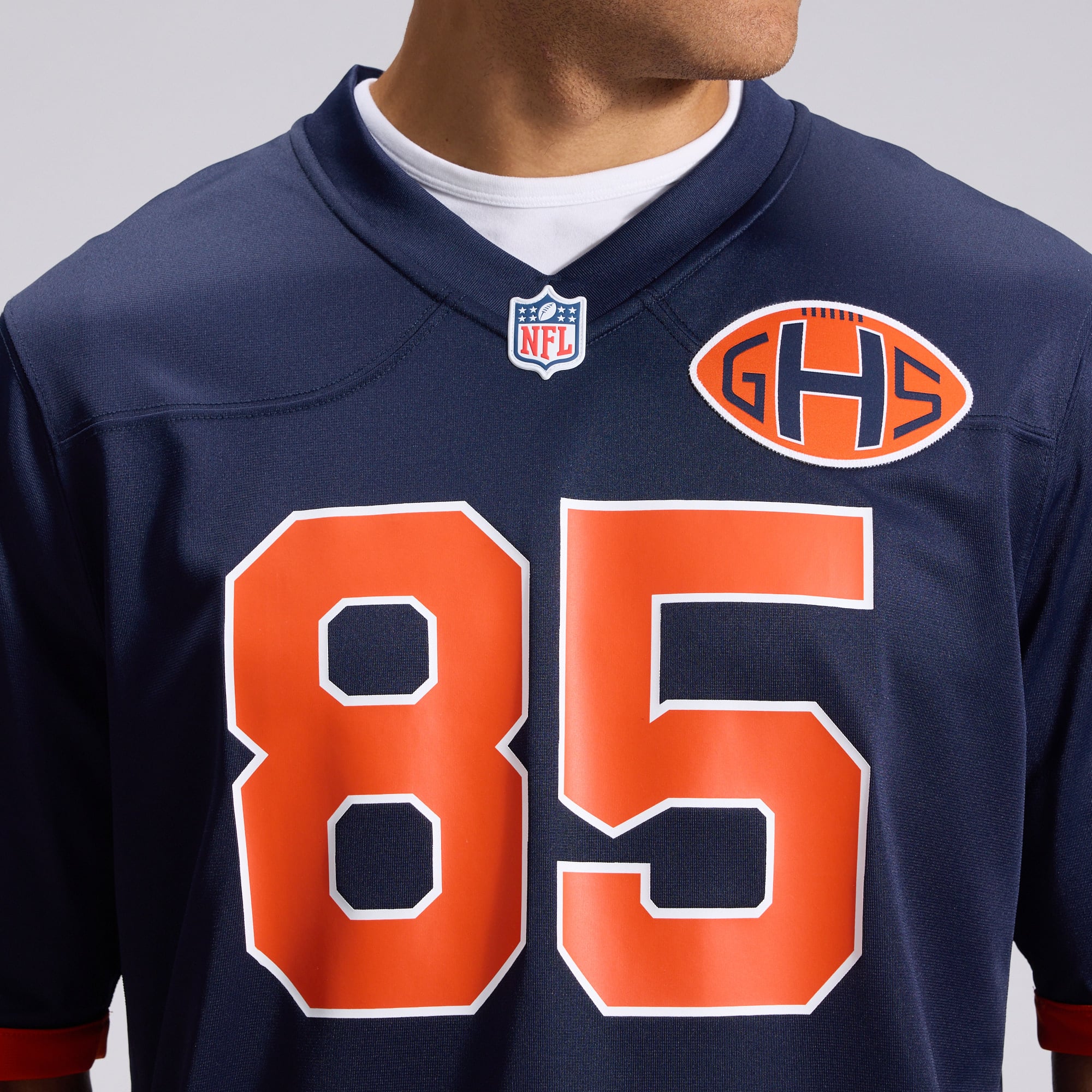 Men's Nike Cole Kmet Navy Chicago Bears 2026 Rivalries Collection Game Jersey