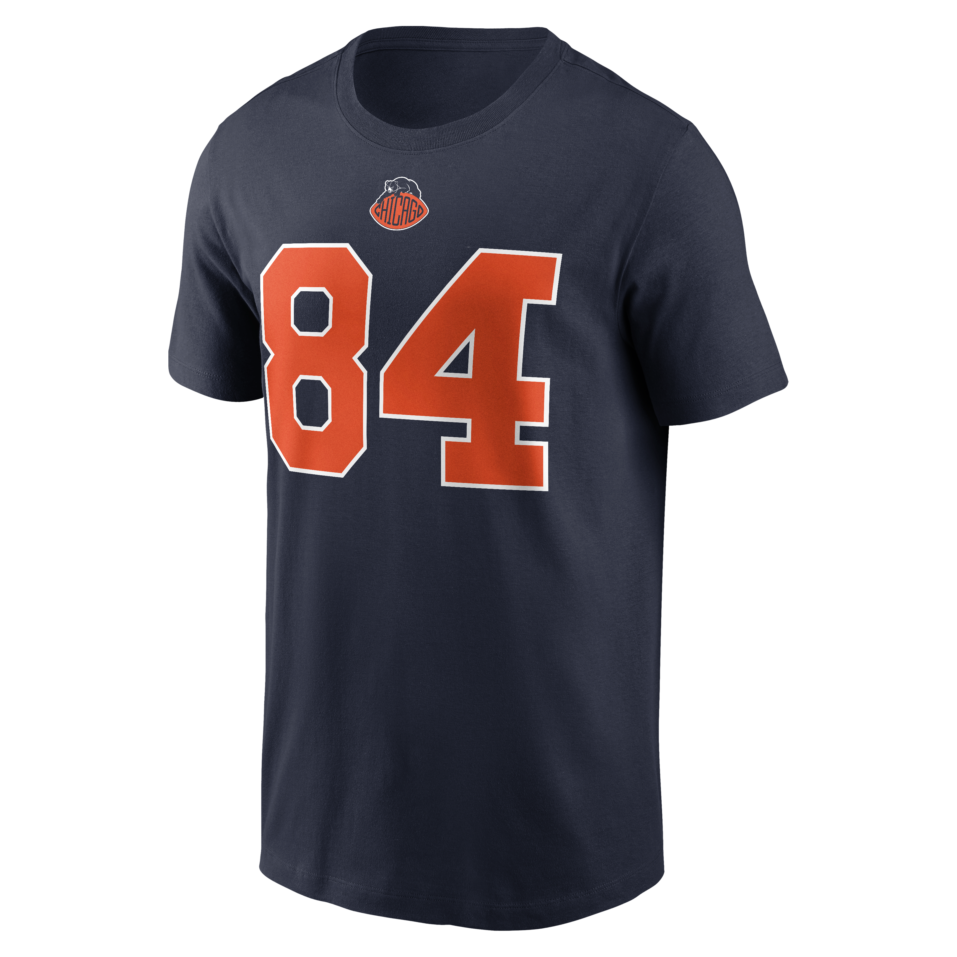 T-shirt Nike Colston Loveland bleu marine Chicago Bears Collection Rivalités 2026 pour homme, avec nom et numéro du joueur